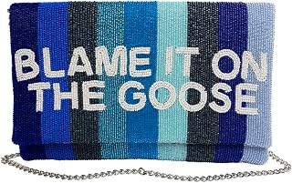 Blame it on the Goose Clutch, Beaded Purse for Bachelorette, Bachelorette Party Gift, Bride Gift, Engagement Gift for Bride To Be, Summer Clutch, Beaded Bag