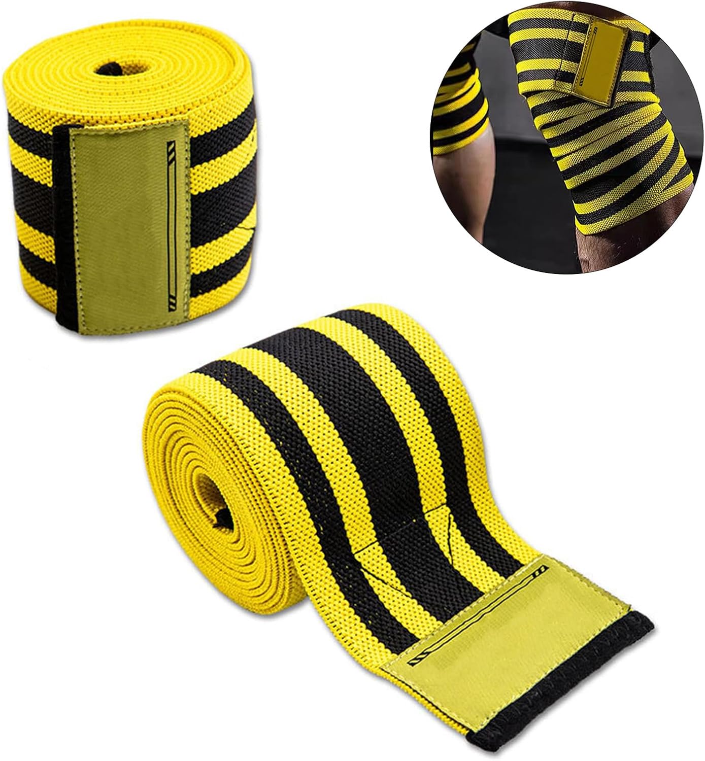 1 Pair Adjustable Wrap Around Knee Brace with Strap Flexible Knee Wrap Antislip Knee Support Wrap for Running and Sport