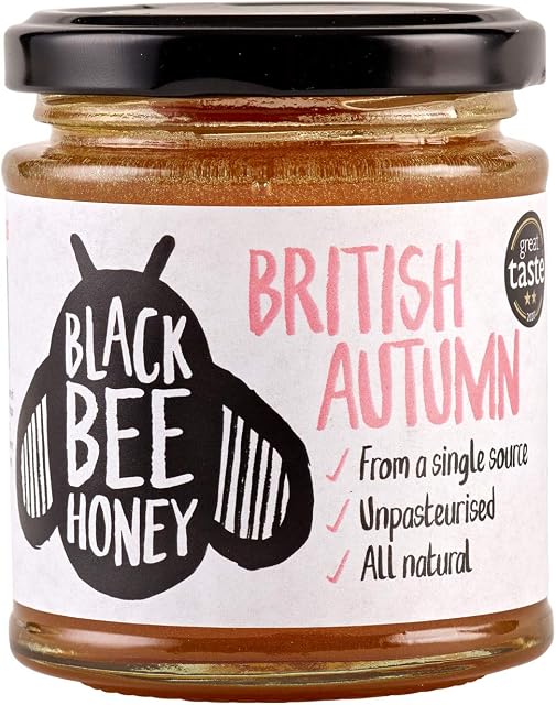 British Autumn Honey - 100% Pure and Natural, Single-Origin British / UK Honey (227g Glass jar)