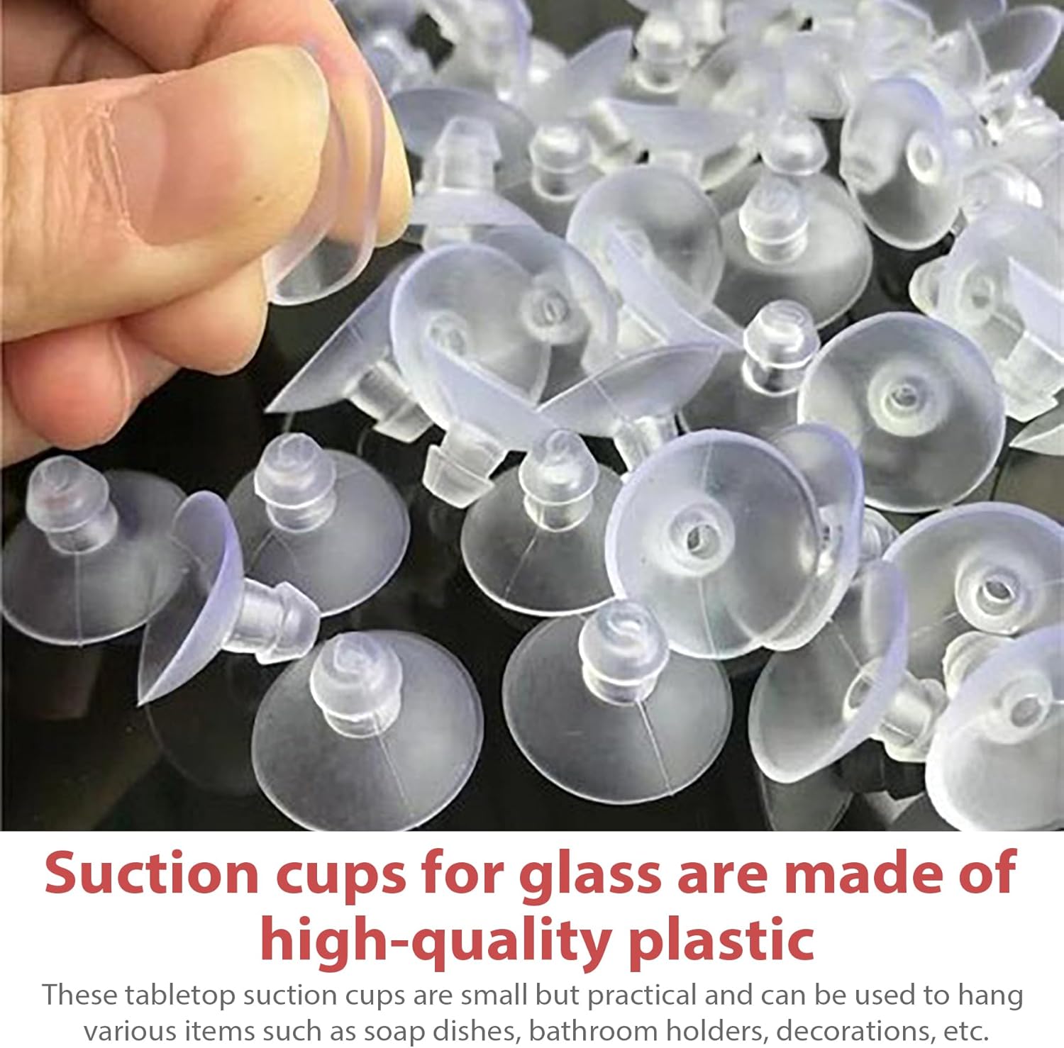 Transparent Anti-Collision Suction Cups, 18mm/0.7 Mark-Free Design for Glass Table Tops, Furniture, and Desks