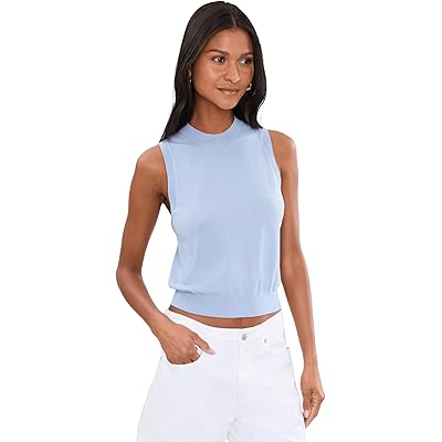 525 america Talia Sweater Shell blue heron
