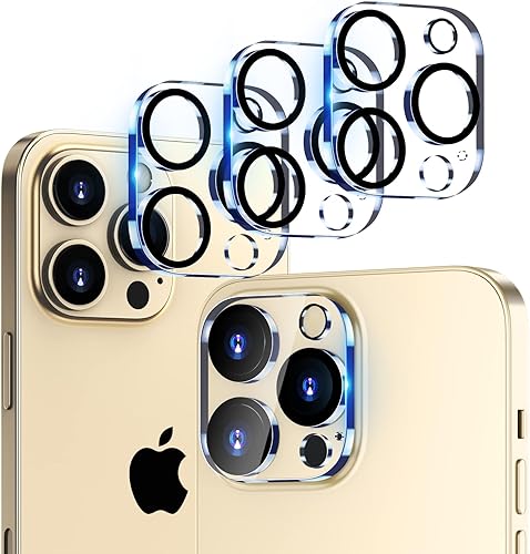 Miniatura 1 de CloudValley Paquete de 3 protectores de lente de cámara para iPhone 14 Pro de 6.1 pulgadas y iPhone 14 Pro Max de 6.7 pulgadas, vidrio templado de