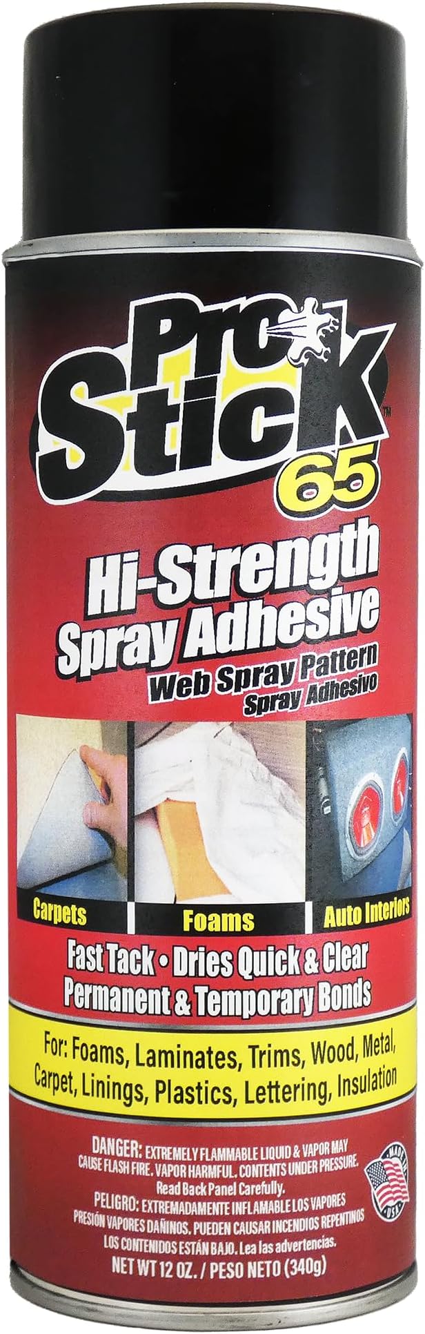 Infun Max #5023 Pro Stick 65 Hi-Strength Black Spray Adhesive (17 oz.)