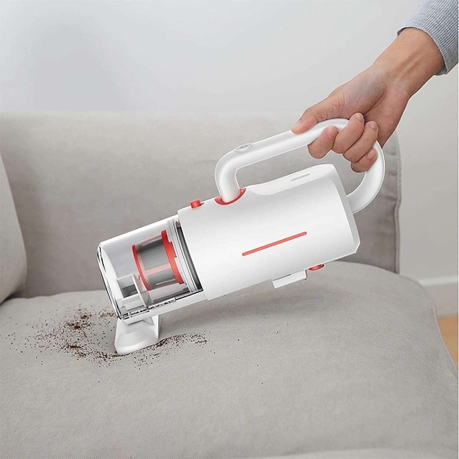 Cleaning a Sofa with Deerma Vacuum