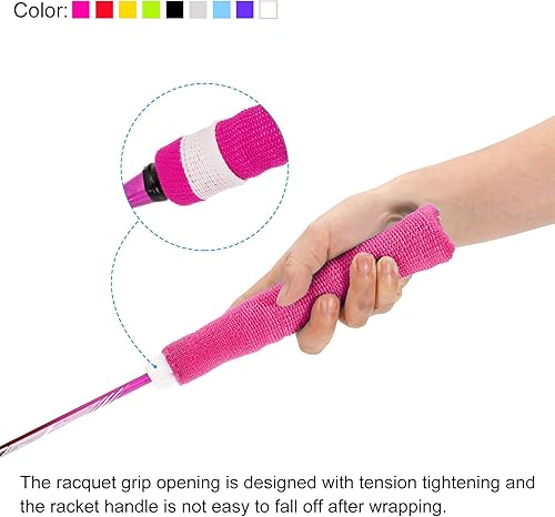 Miniatura 6 de PATIKIL Cotton Feeling Badminton Towel Grip Nylon Tennis Racket Overgrip Racquet Grip Hand Glue Anti-Skid Sweatband for Golf Bike