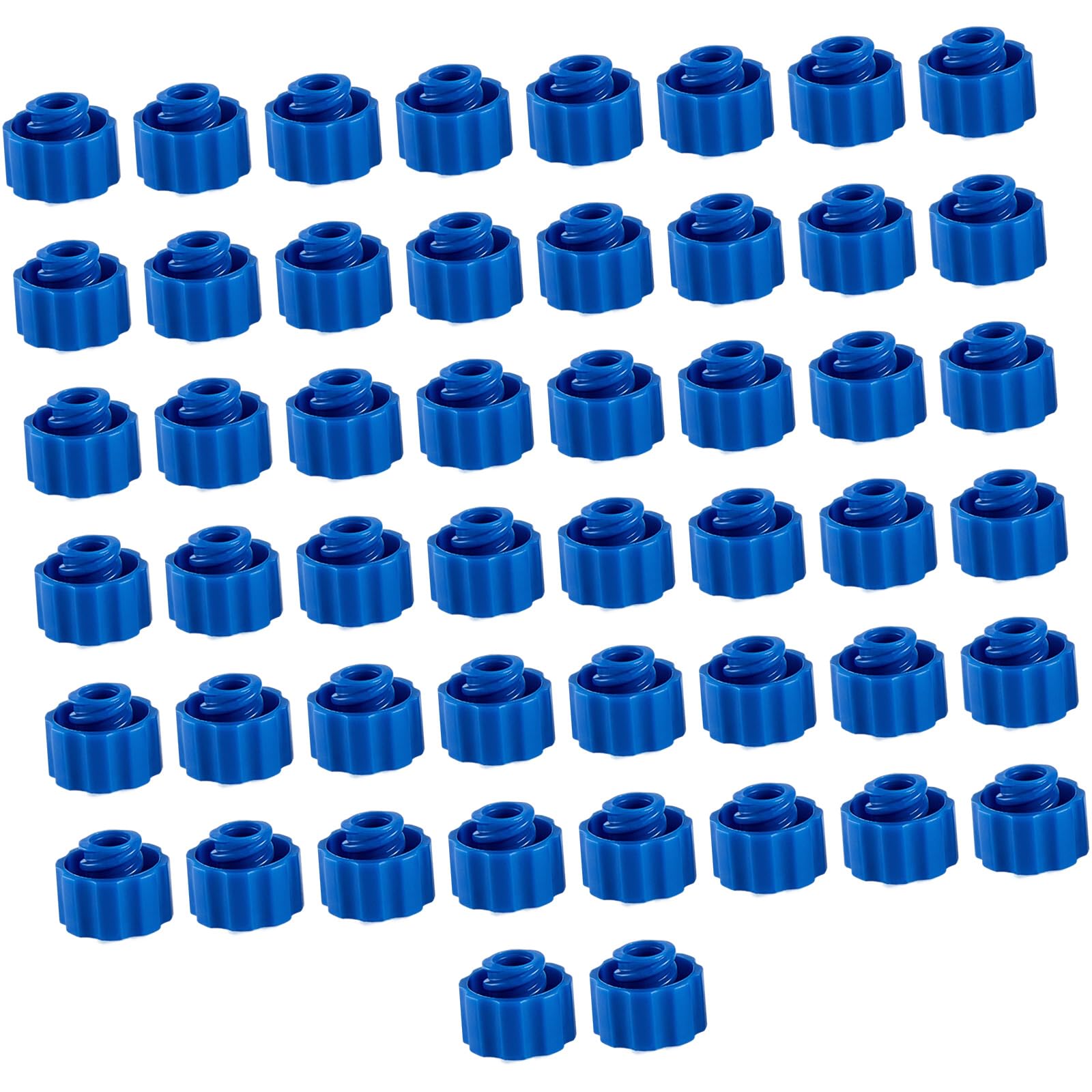 PP Syringes Cap Plugs for Glues Dispensing Needle Seal Adhesive Applicator with Leakage Proof Design 50 Pack Blue Colored Epoxy Tip