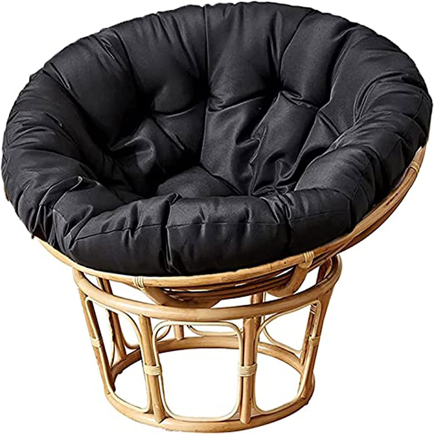 FUYAO Papasan Round Chair Cushions, Thick Comfortable Hammocks Swing Pads, Overstuffed Round Papasan Chair Cushion Only, Outdoor Swing Hanging Egg Seat Cushion
