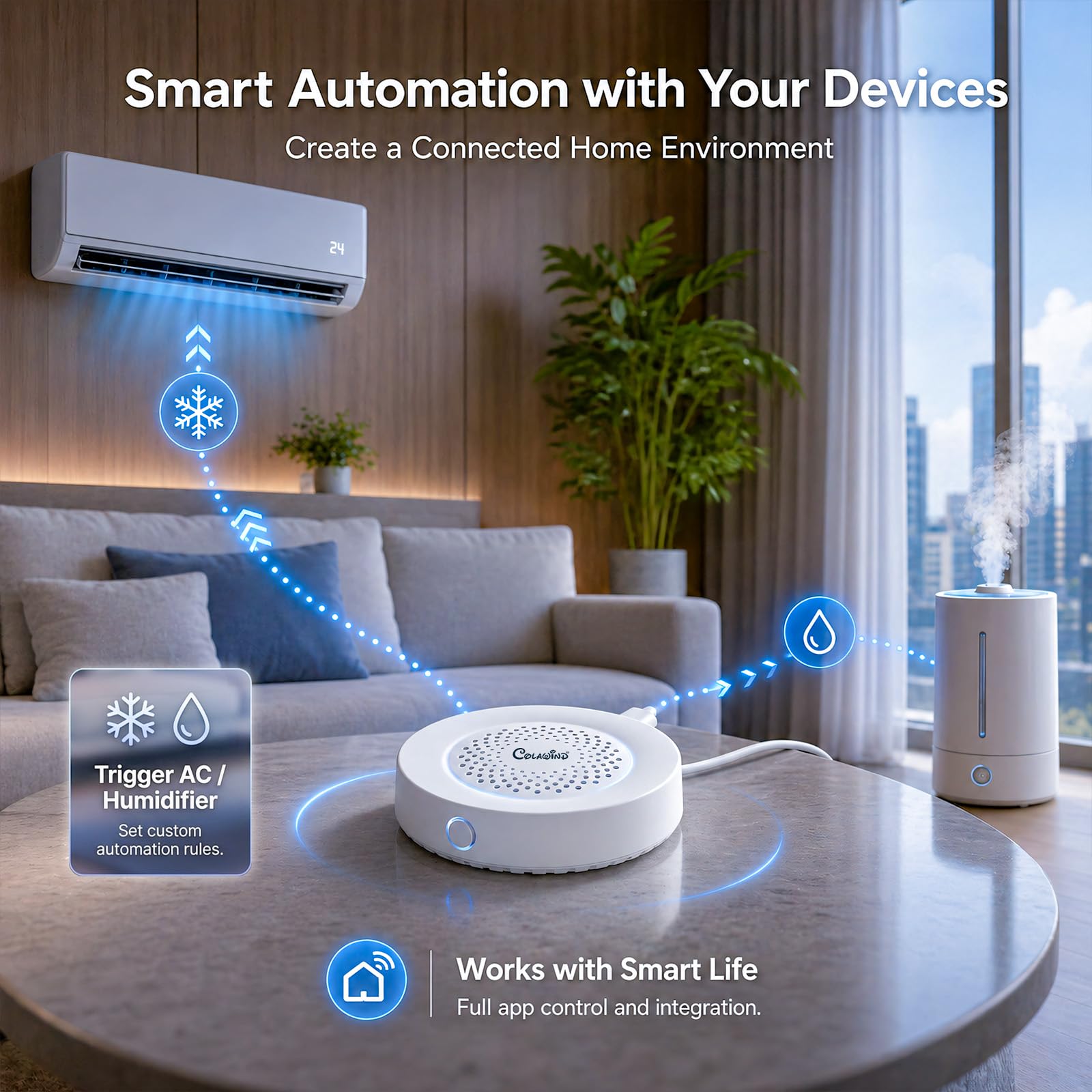 Sensore WiFi di Temperatura e Umidità con Allarme Sirena 100dB, Termometro e Igrometro Intelligente, Monitoraggio Remoto via App e Avvisi in Tempo Reale per Casa, Invernadero, Cantina