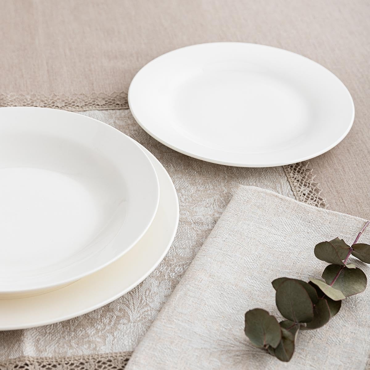 Bidasoa LIS - Vajilla de Porcelana blanca 18 Piezas