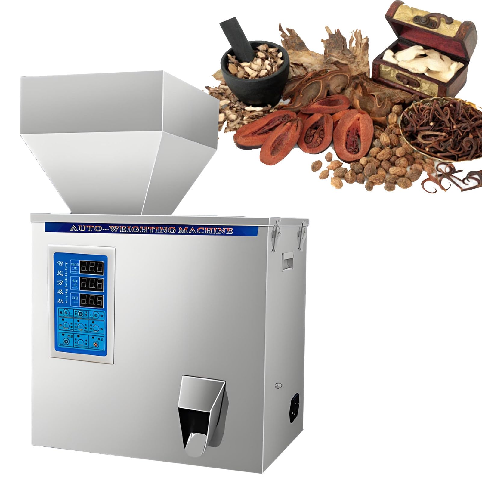 Ofyphth 200W Automatic Powder Filling Machine, Particle Granule Dispenser with ±0.2g Accuracy, 3-Speed Control & Digital Touchscreen, Ideal for Beans Grains Rice Packing. 500g
