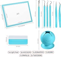 Vista 2 de iVyne Juego completo de almohadillas de luz recargables A4, herramientas de deshierbe para vinilo, colector de desechos de deshierbe para máquinas