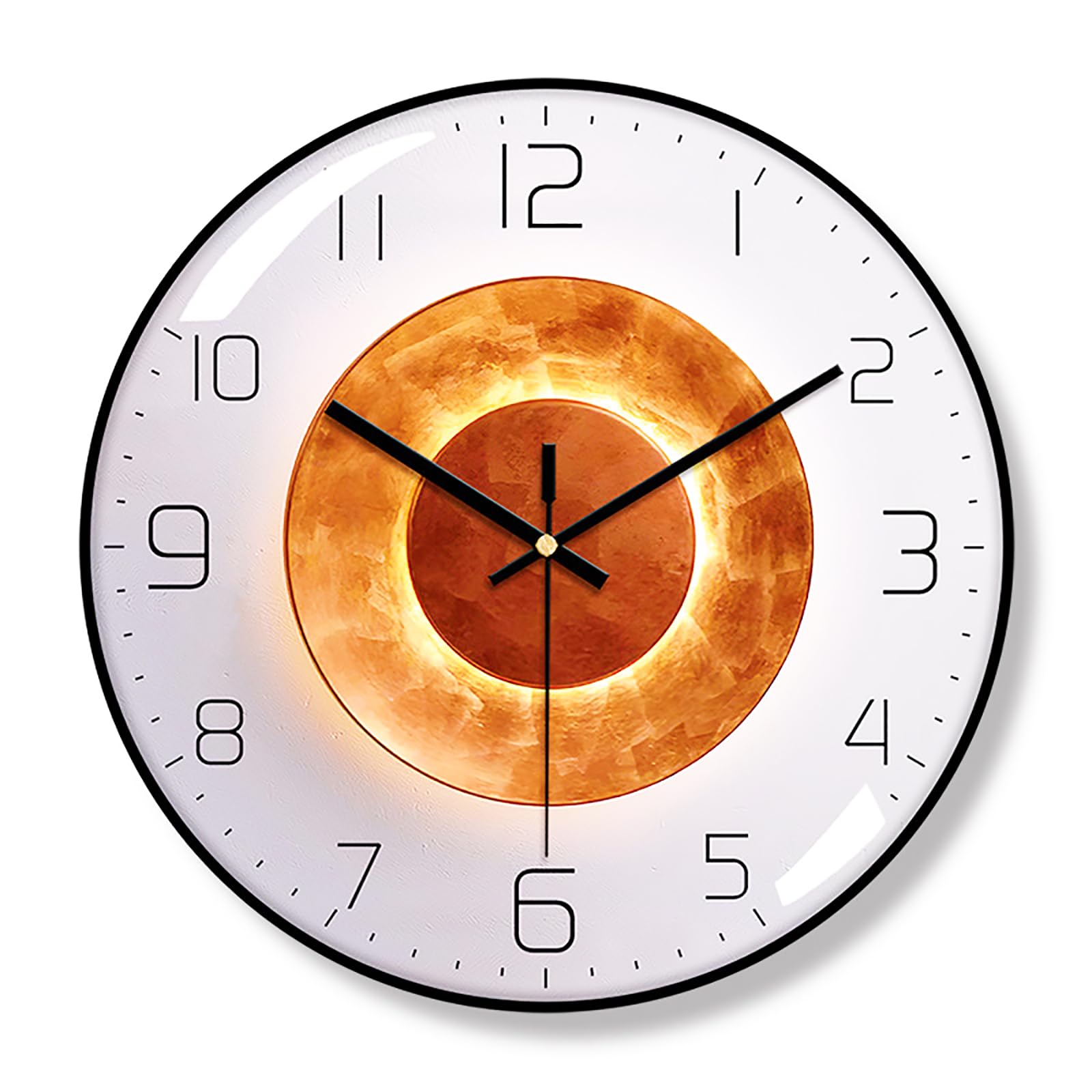 Nicunom Round Wall Clock Silent Non-Ticking Clock 12 Inch, Battery Operated Decorative Wall Clocks Quartz Modern Wall Clock for Living Room Bedroom Bathroom Kitchen Classroom and Office