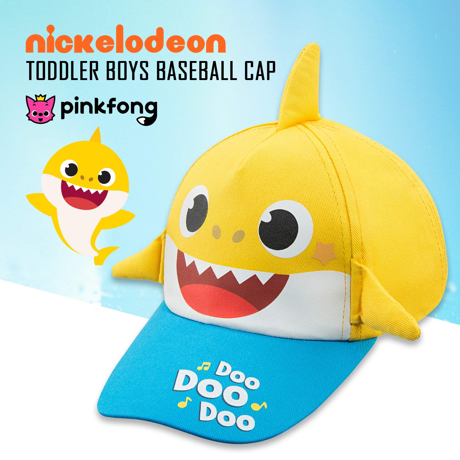Pinkfong Nickelodeon Baby Shark Toddler Baseball Cap - Age 2-4 Yellow
