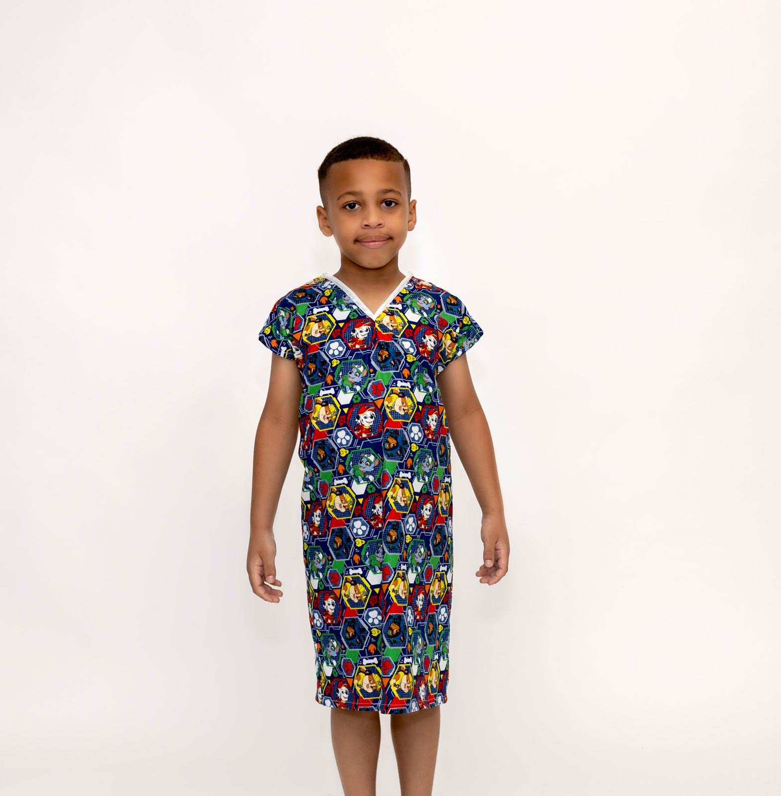 front-opening mammography exam gown SPRING BOUQUET