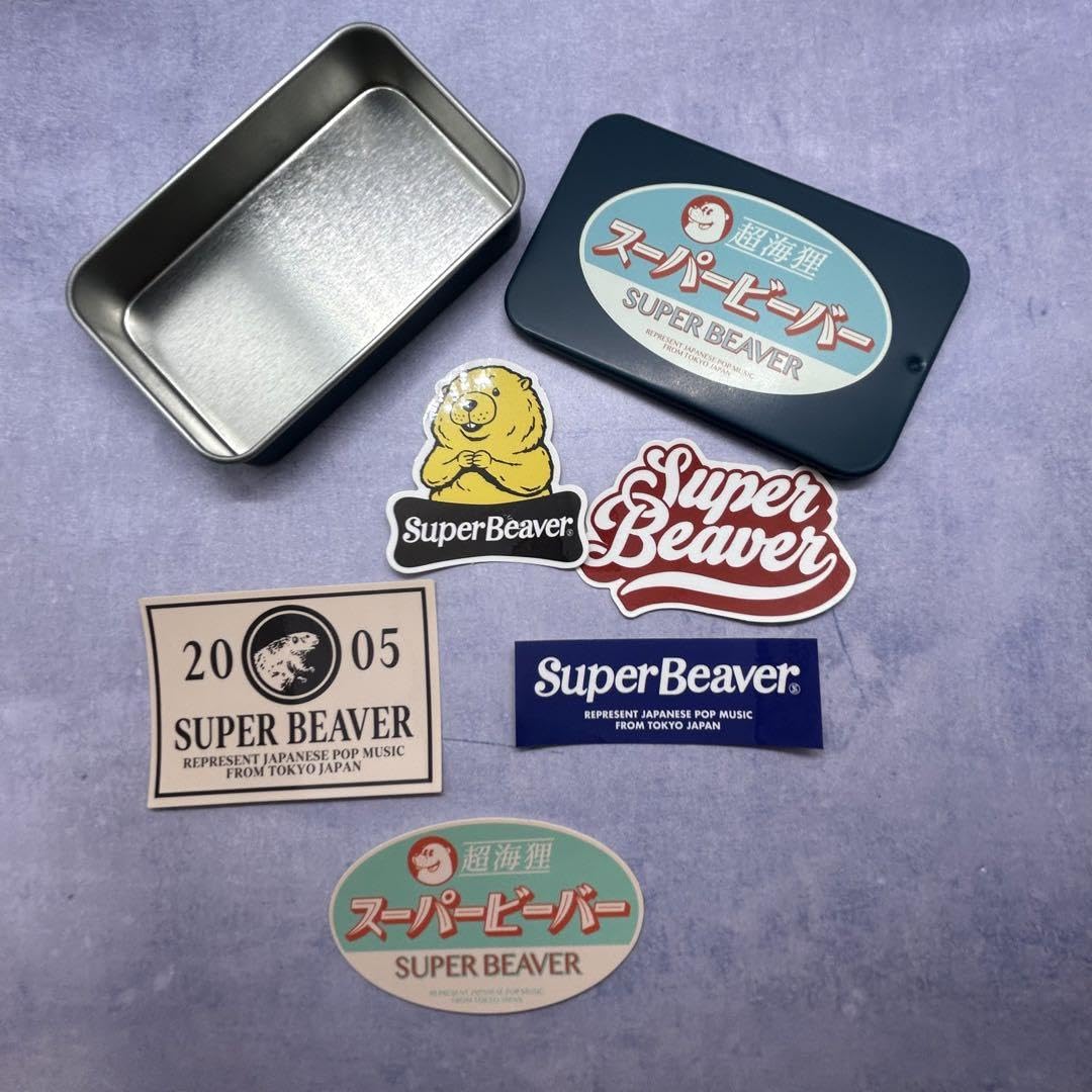 Amazon.co.jp: Super Beaver 缶ケース入り ステッカーセット スーパー