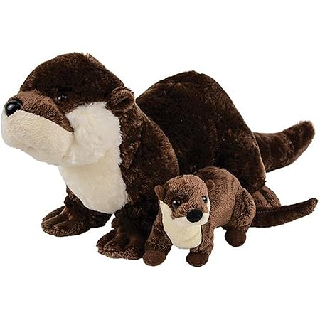 Amazon Com Nacimiento De Vida Rio Nutria Con Bebe Peluche 12 5 Largo Sin Cola Toys Games