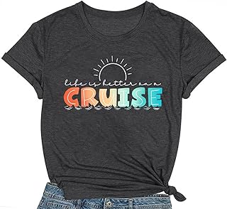 Cruise Shirts for Women Life is Better on a Cruise T-Shirt Sunshine Beach Vacation