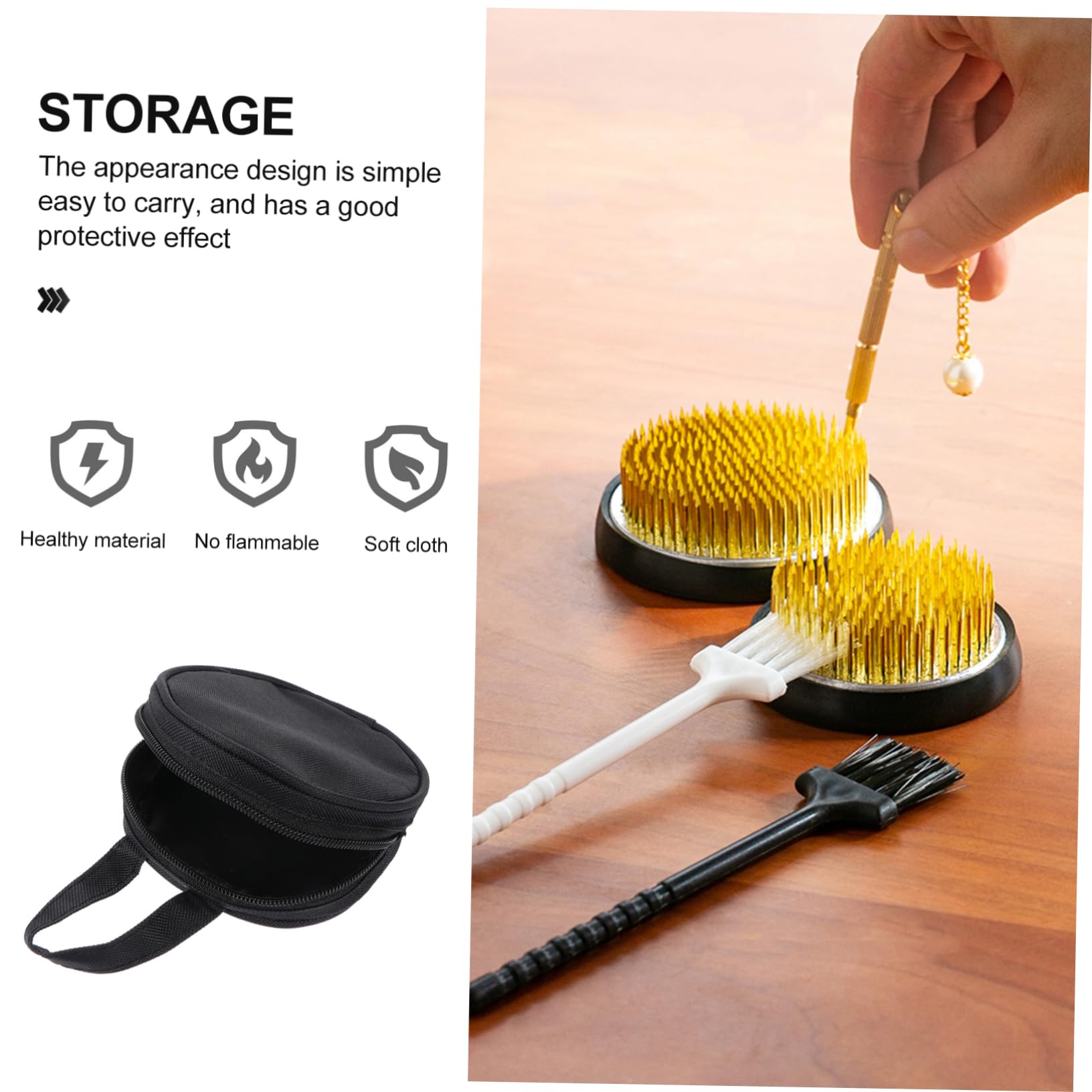 DOITOOL Floral Fixation Needle Holder Bag Portable Cloth Floral Arrangement Pin Storage Pouch for Easy Flower Holding Compact Design for Convenient Use and Organization