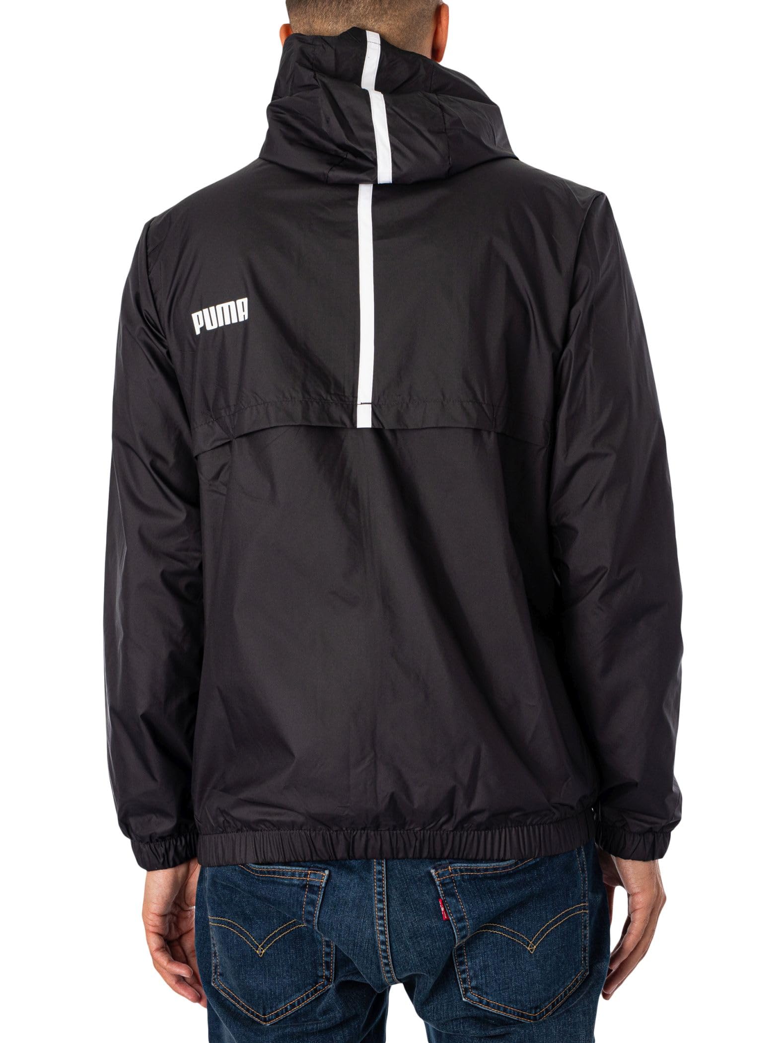 PUMA Uomo Giacca A Vento Solida, Black/White