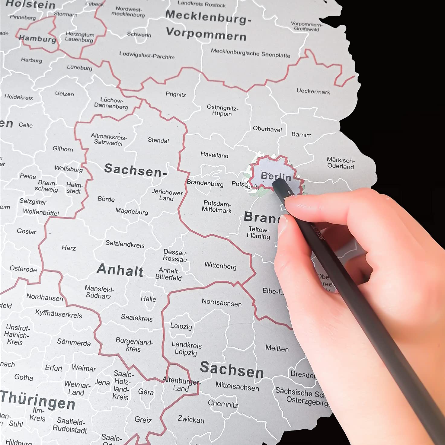 Scratch Rubbelkarte Deutschland, Scratchkarte, Einfach Freirubbeln, wo Man Schon Gewesen ist, auch Sehr Schön als Wandkarte, ein Tolles Geschenk