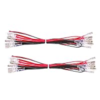 Vista 5 de 2 unidades de cable de alimentación LED JST XH2.54 2Pin Plug a terminales de 0.110 pulgadas/0.110 in arnés de cable de puente iluminado 20 botones