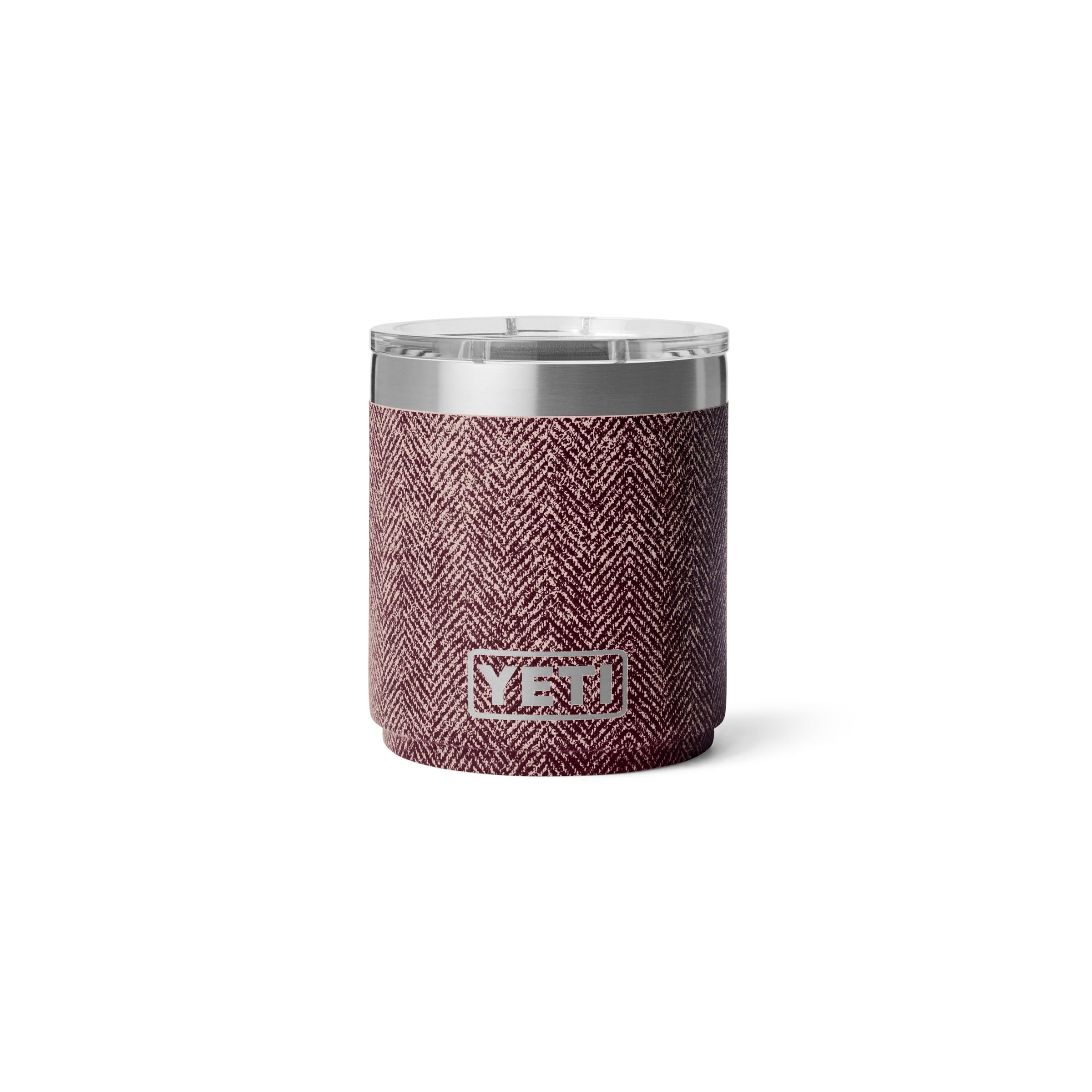 YETI Rambler 10 oz Ceramic Lined Lowball 2.0, Vacuum Insulated with MagSlider Lid, Riverhead Red