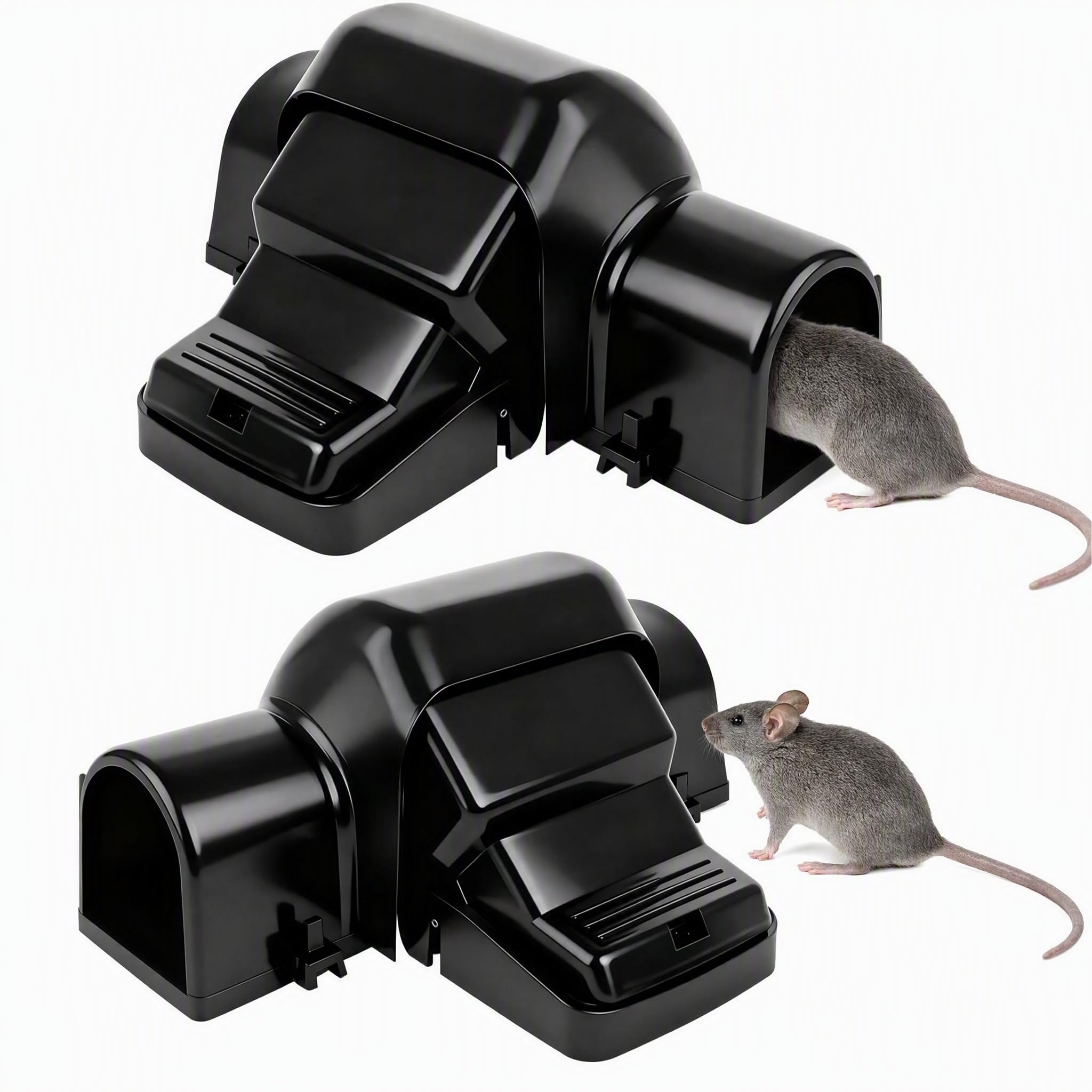 2 Pcs Rat Traps, Tunnel Dual Entry Reusable Highly Sensitive Trap