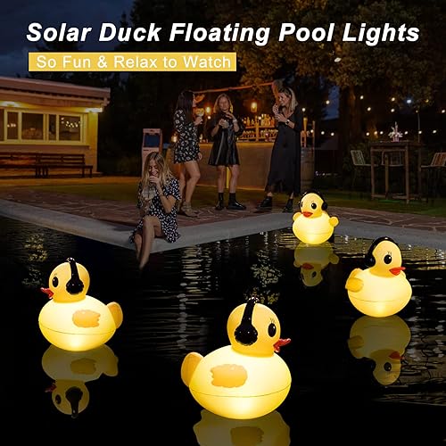 Miniatura 6 de Luces solares flotantes para piscina, luces de piscina impermeables de 16 pulgadas que flotan, accesorios de piscina LED iluminados, luz de piscina