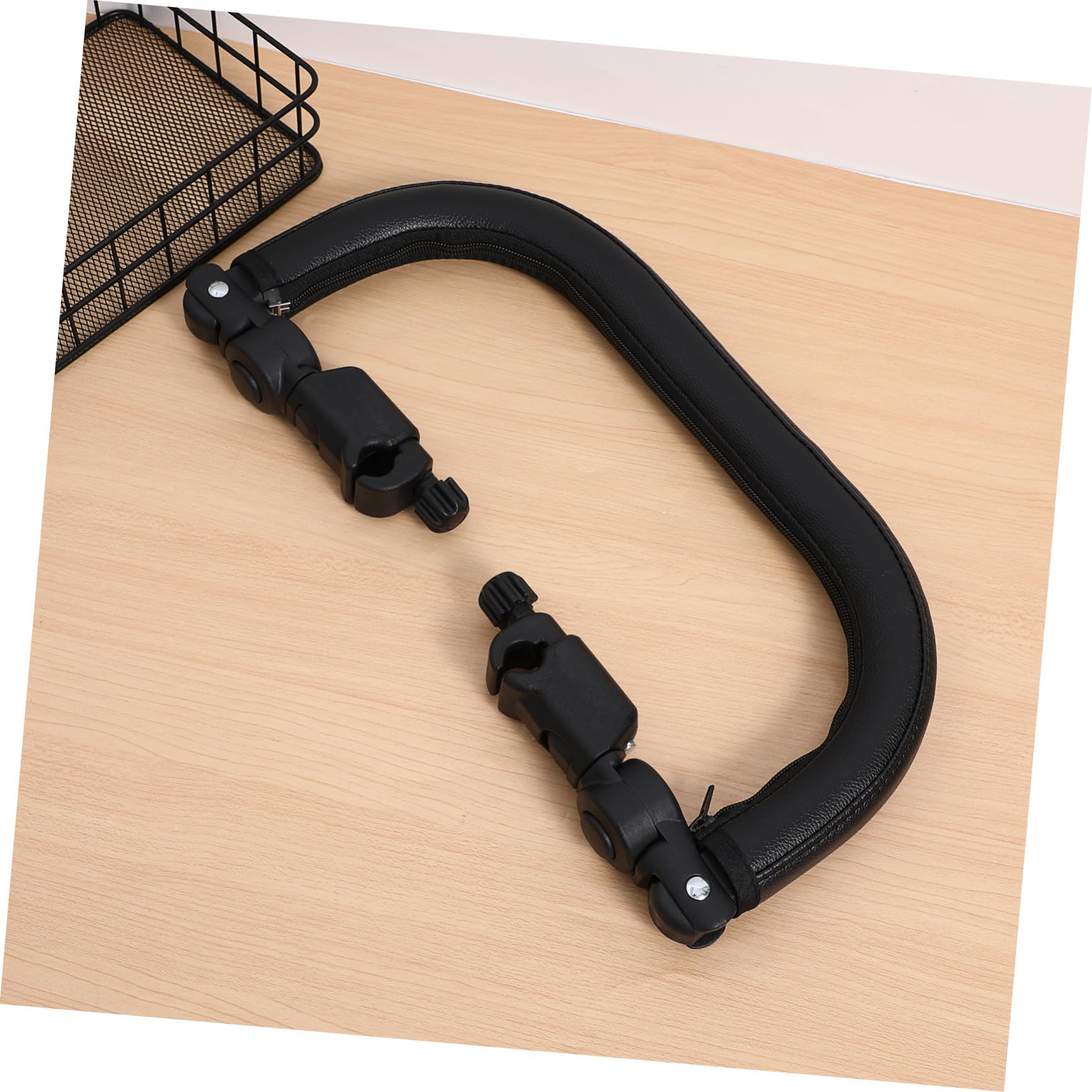 Barre de Maintien pour Poussette Noire, Tube 3cm, Cuir Pu