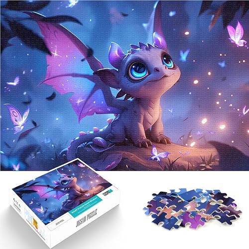 Rompecabezas de 1000 Piezas para Adultos Bebé dragón de Polvo de Estrellas Juguetes de Juego Trato como…