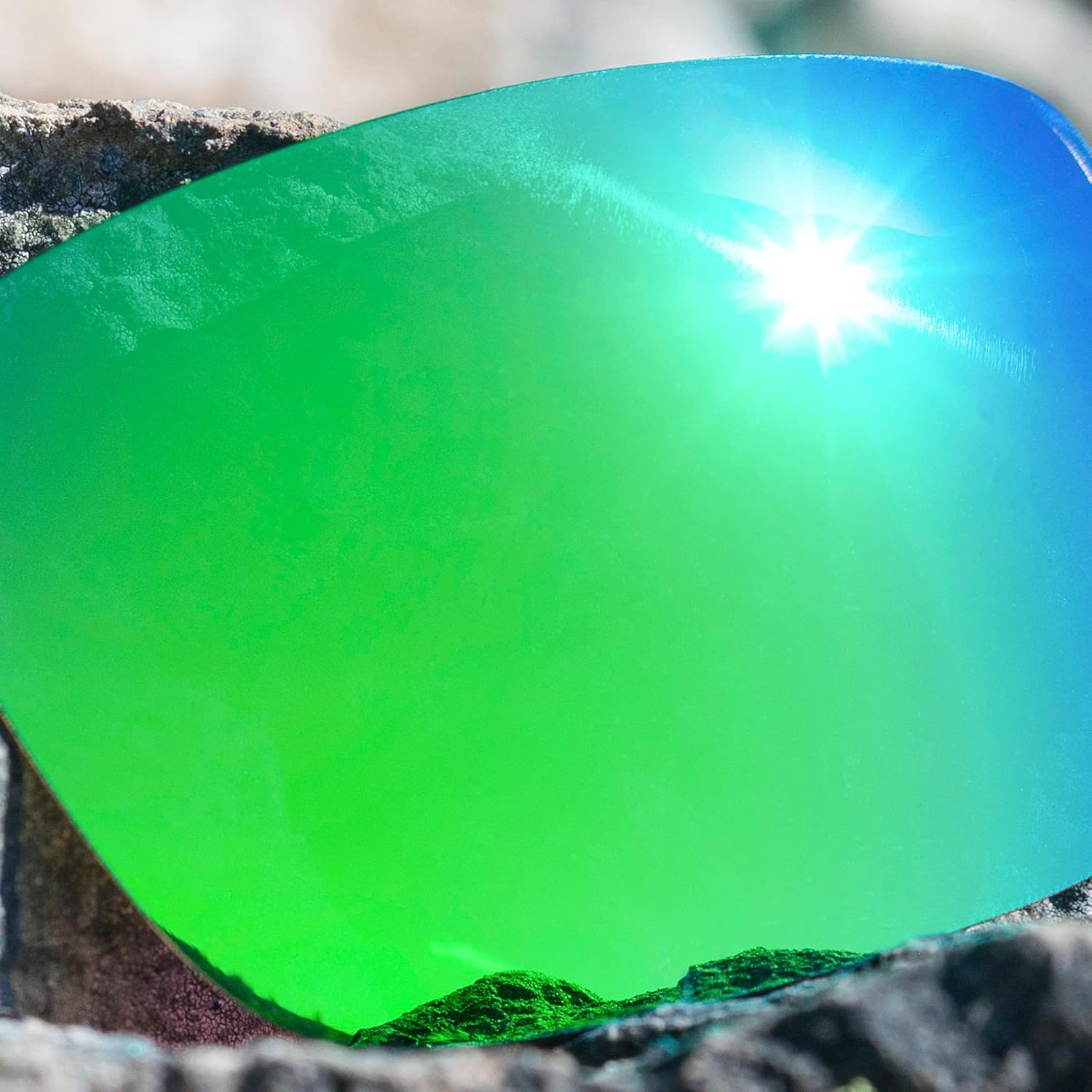 Revant Replacement Lenses for Oakley Monster Dog Sunglasses - Elite Polarized Mirrored Emerald Green