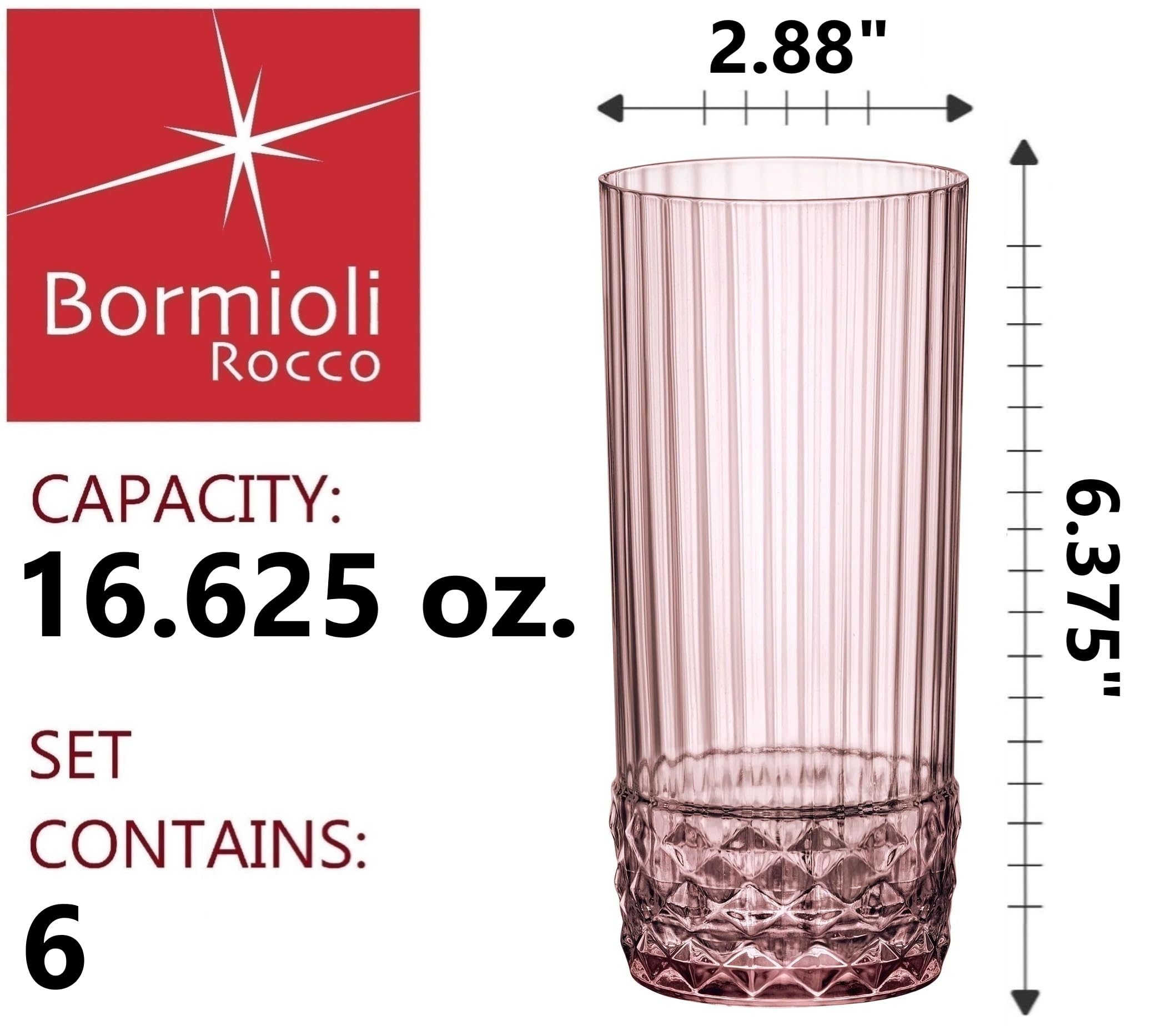 Bormioli Rocco Cocktailglazen America '20S 220 ml 6 stuks