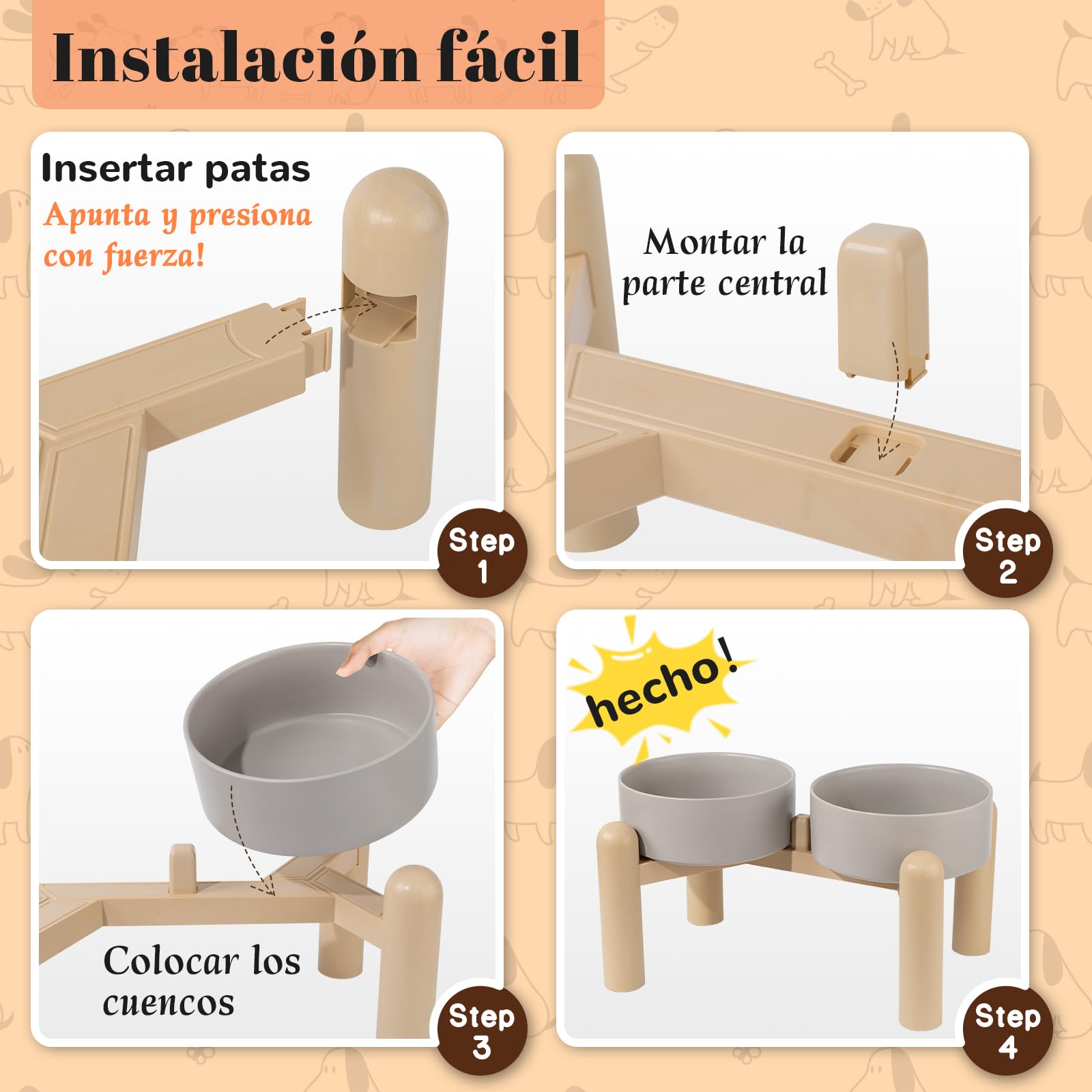Comedero Elevado para Perro de Cerámica - Cuencos Doble con Soporte Antideslizante - para Agua y Comida - Apto para Perros Medianos y Grandes - 2 x 2000 ml - Verde
