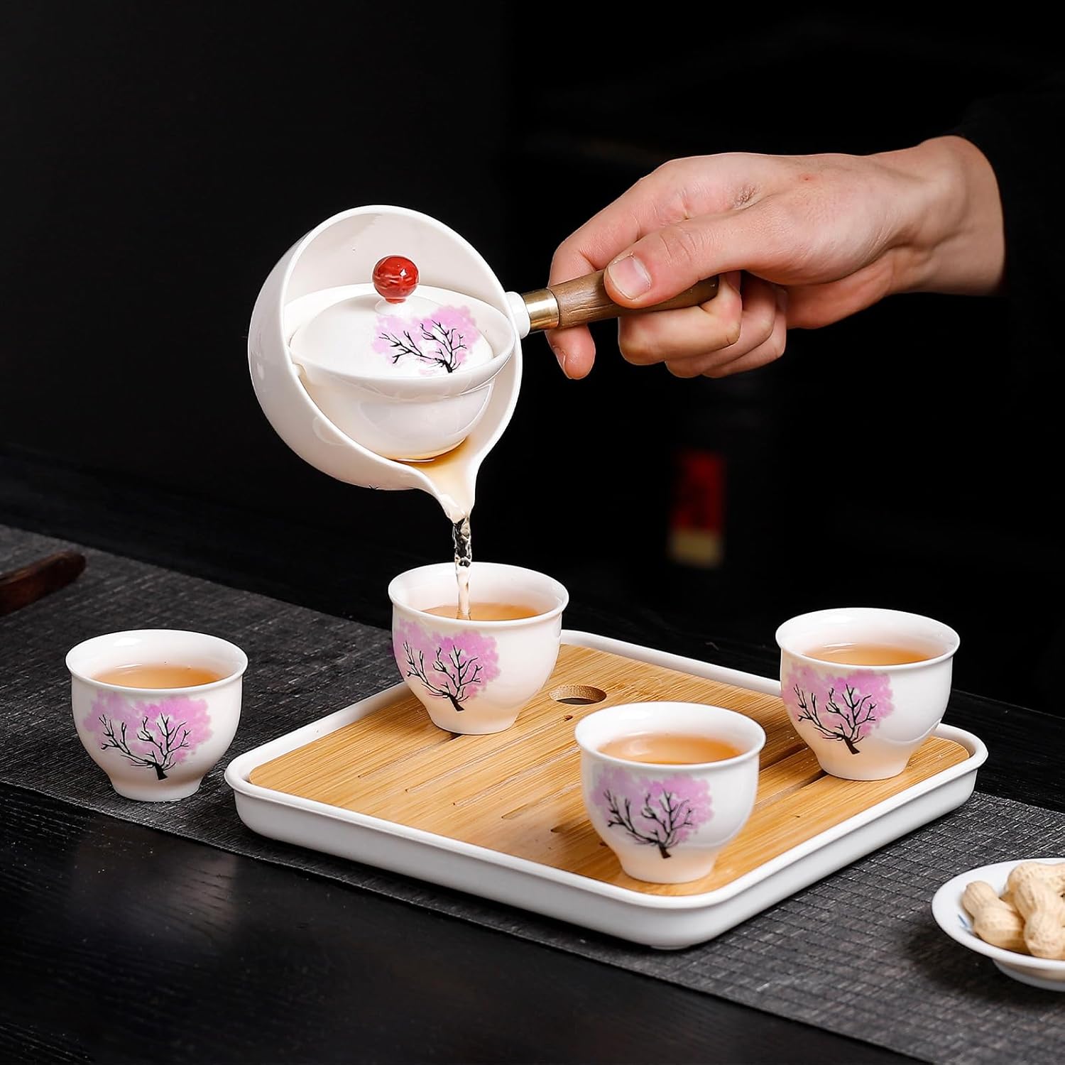 【茶碗　仁清写　波に三日月】押小路窯　紙箱 茶碗 花丸】押小路窯 紙箱 - メルカリ