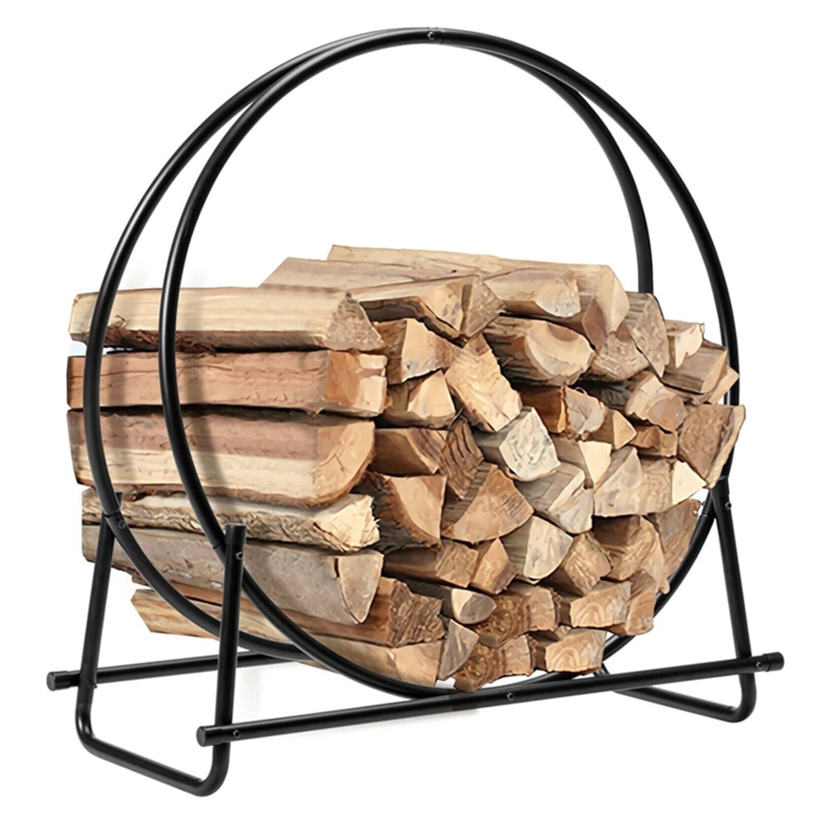 Râtelier à bûches en acier pour éviter le bois humide au sol de votre terrasse