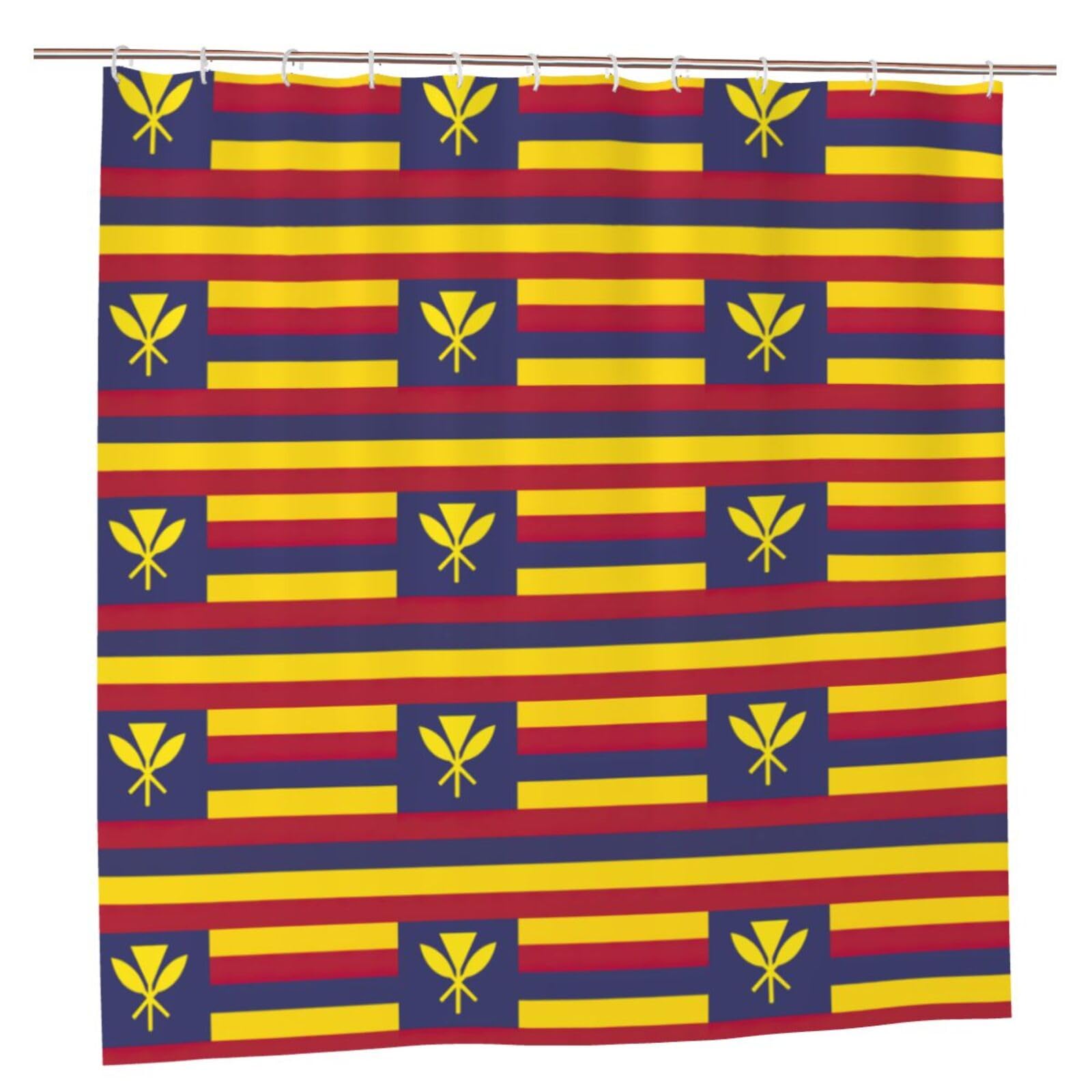 Rideau de douche anti-moisissure Hawaï 183x183 en tissu imperméable