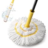 KeFanta Self-Wringing Twist Mop for Floor Cleaning, Long Handled Microfiber Floor Mop with Top Scouring Pad for Kitchen, Hardwood, Restaurant, Bathroom, Garages, Warehouses, Office,57-inch
