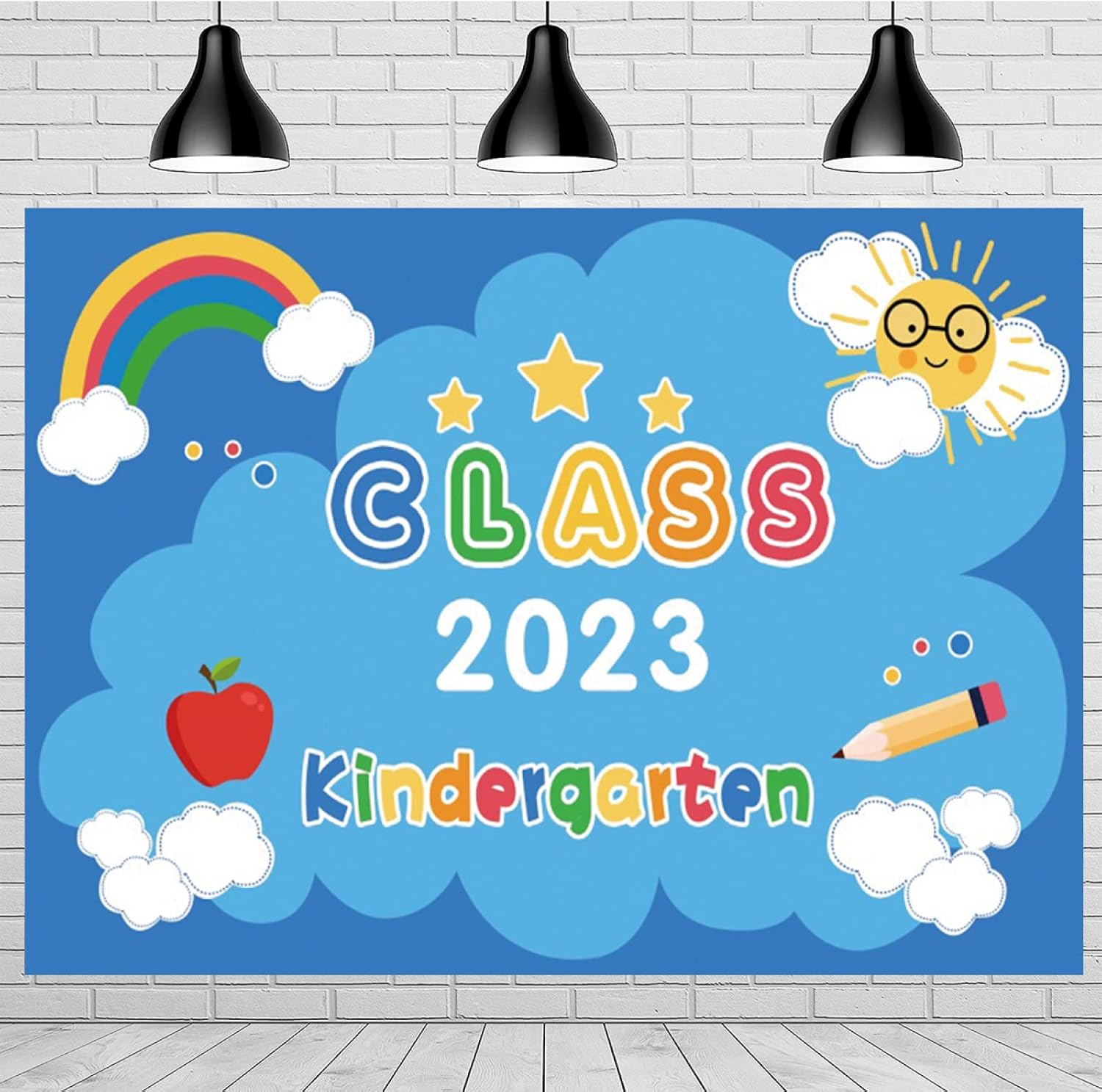 Rainbow Preschool Graduation Backdrop Congratulations Graduation Class