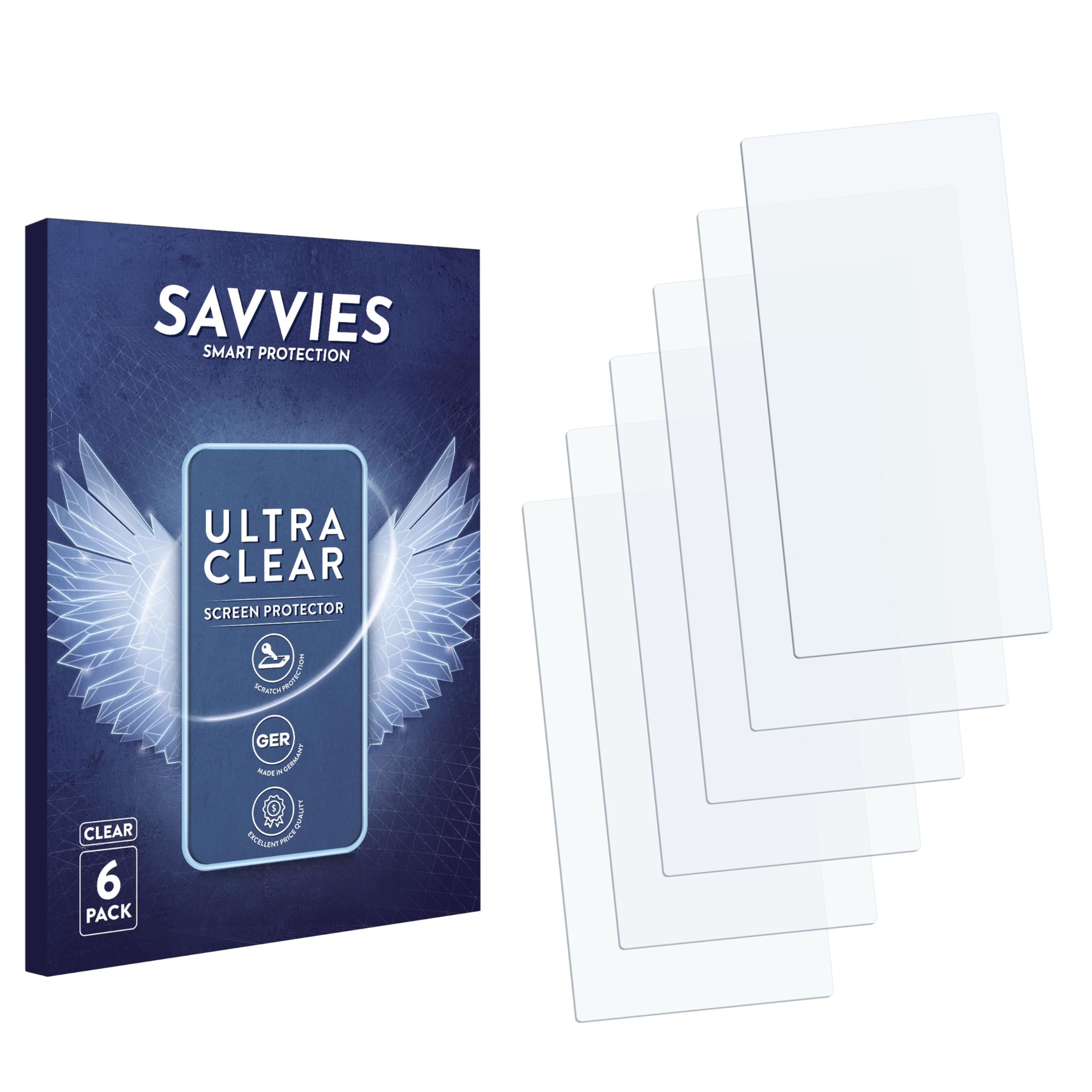 savvies Screen Protector compatible with Astell&Kern A&norma SR35 Protection Film Clear 6-Pack