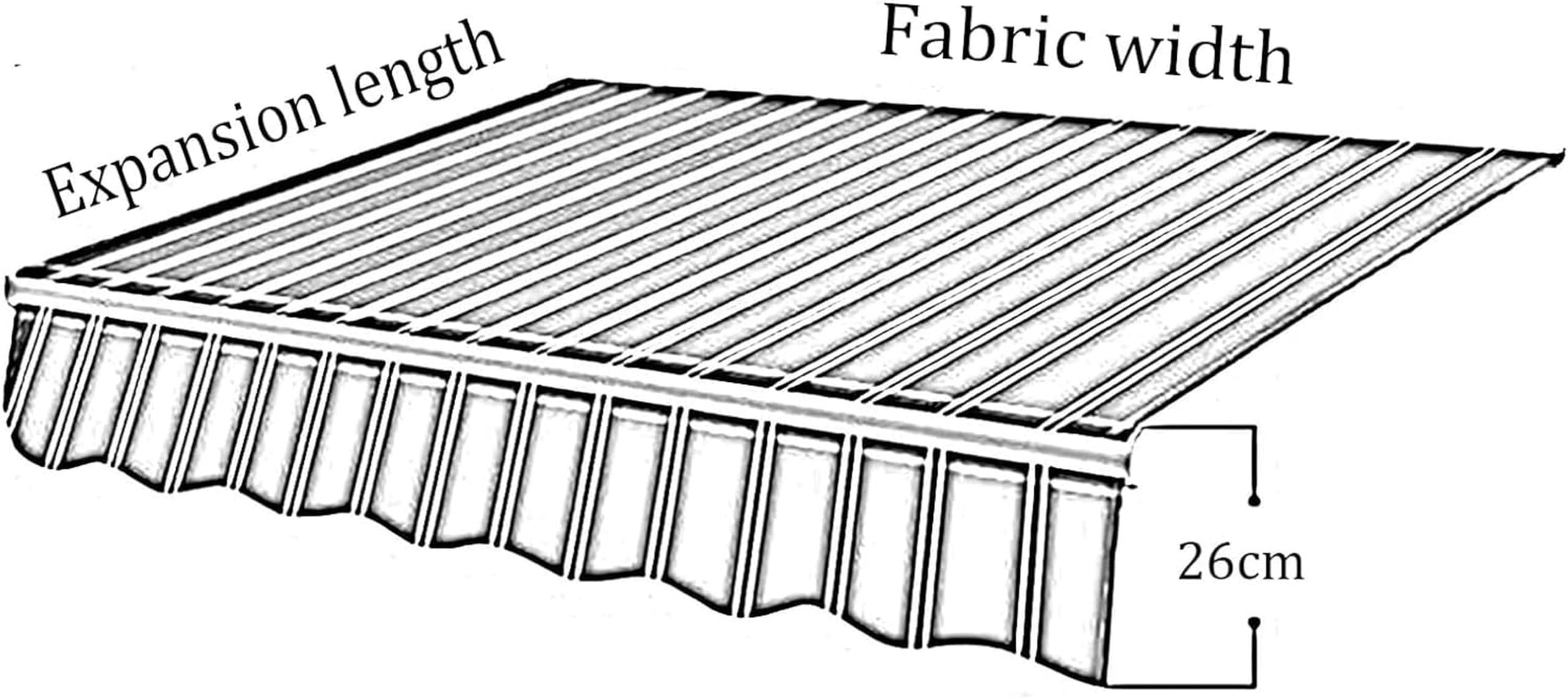 Tessuto di ricambio retrattile per patio – Tettoia parasole in resina UV e acquosa, per uso esterno in case e aziende, dimensioni personalizzabili optano per copertura esterna.