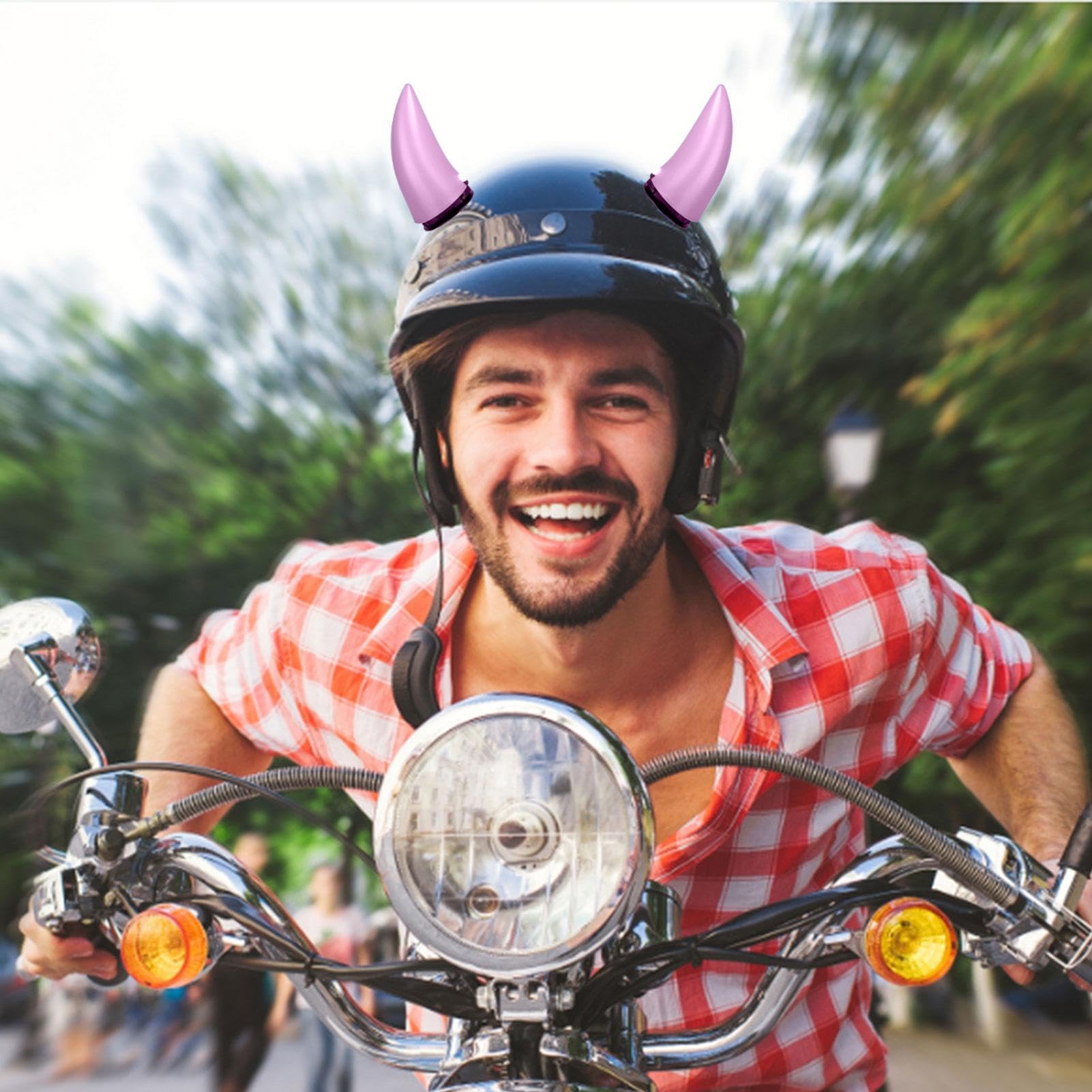 Bike Helmet Horns - Bull Horn Style | Devil Horns | Cute Helmet Horn with Suction Cup | Motorcycle Helmet Accessories for Motorcycle Helmet Decoration