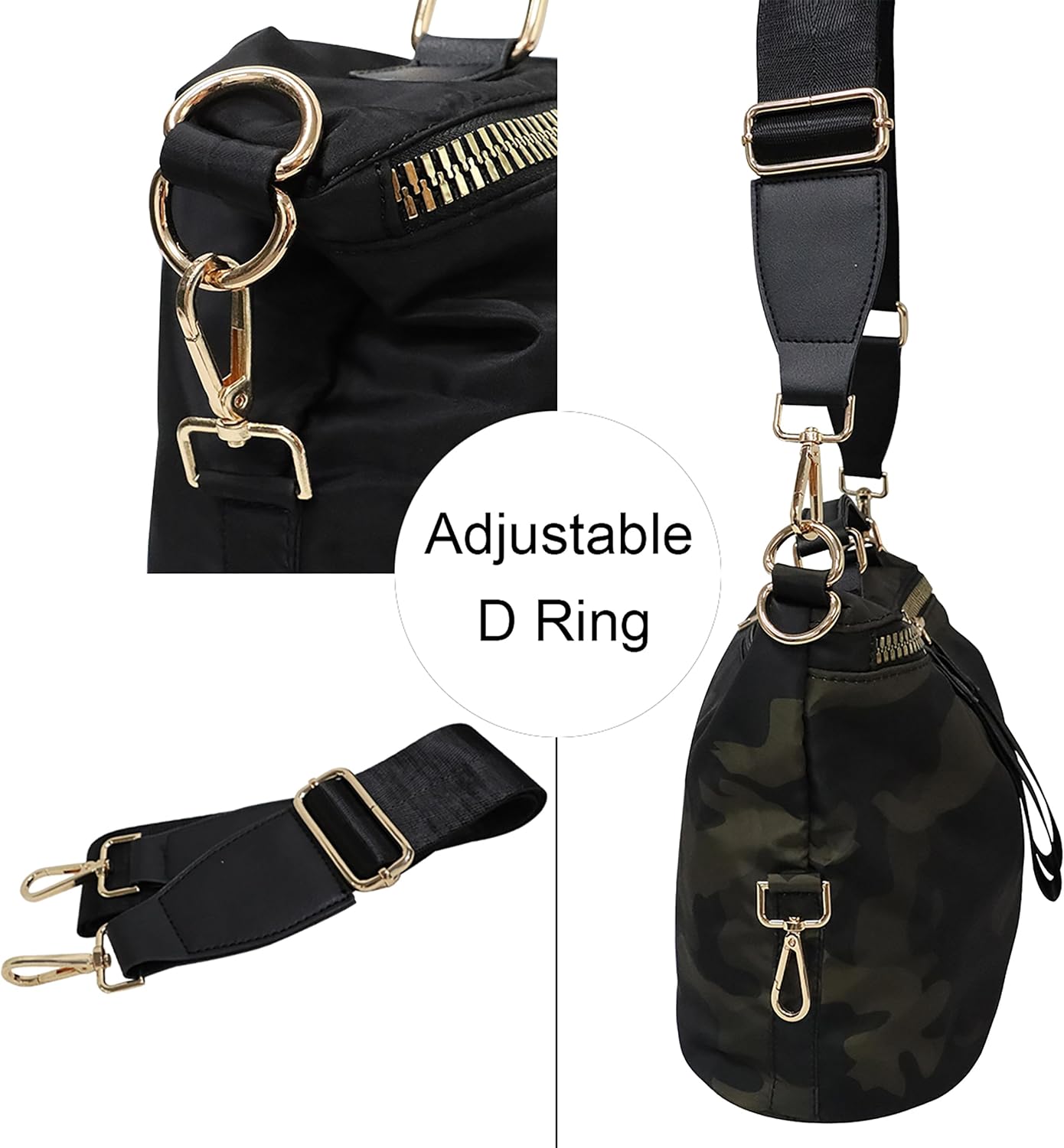 Women Nylon Handbag Anti-theft Casual Lightweight Travel Shopping Shoulder Bag Crossbody Bag - Image 6