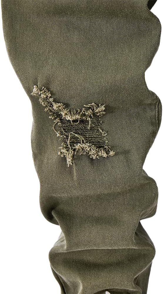 Nivne Tco Tween Boys Ripped Frayed Jeans Skinny Fit Distressed Fashion Kids Stretch Slim Zipper Denim Pants - Image 2