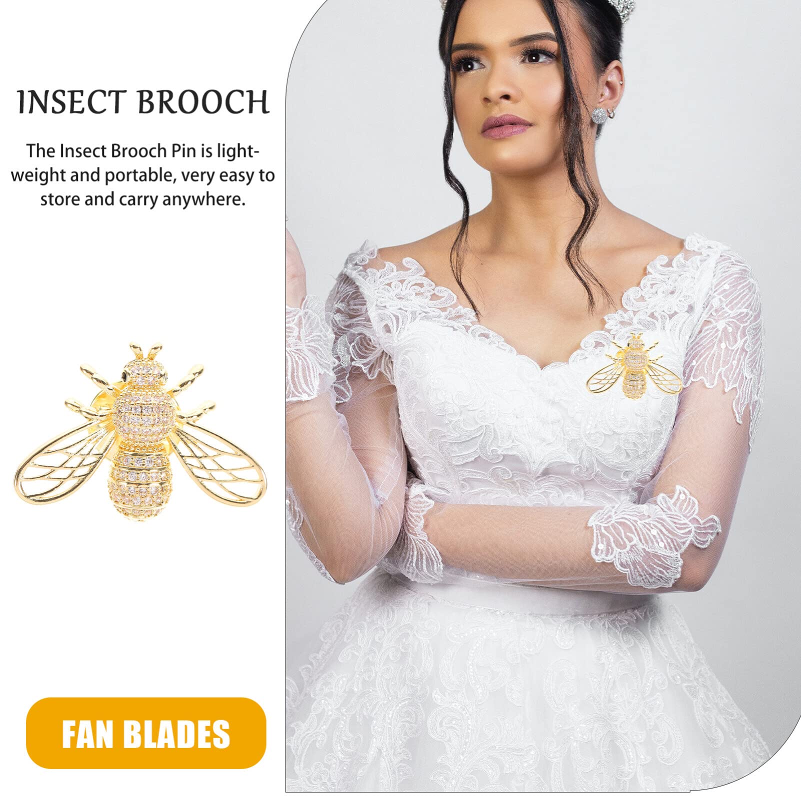 WEBEEDY 20 Broche Abeille En Strass Broches Émaillées