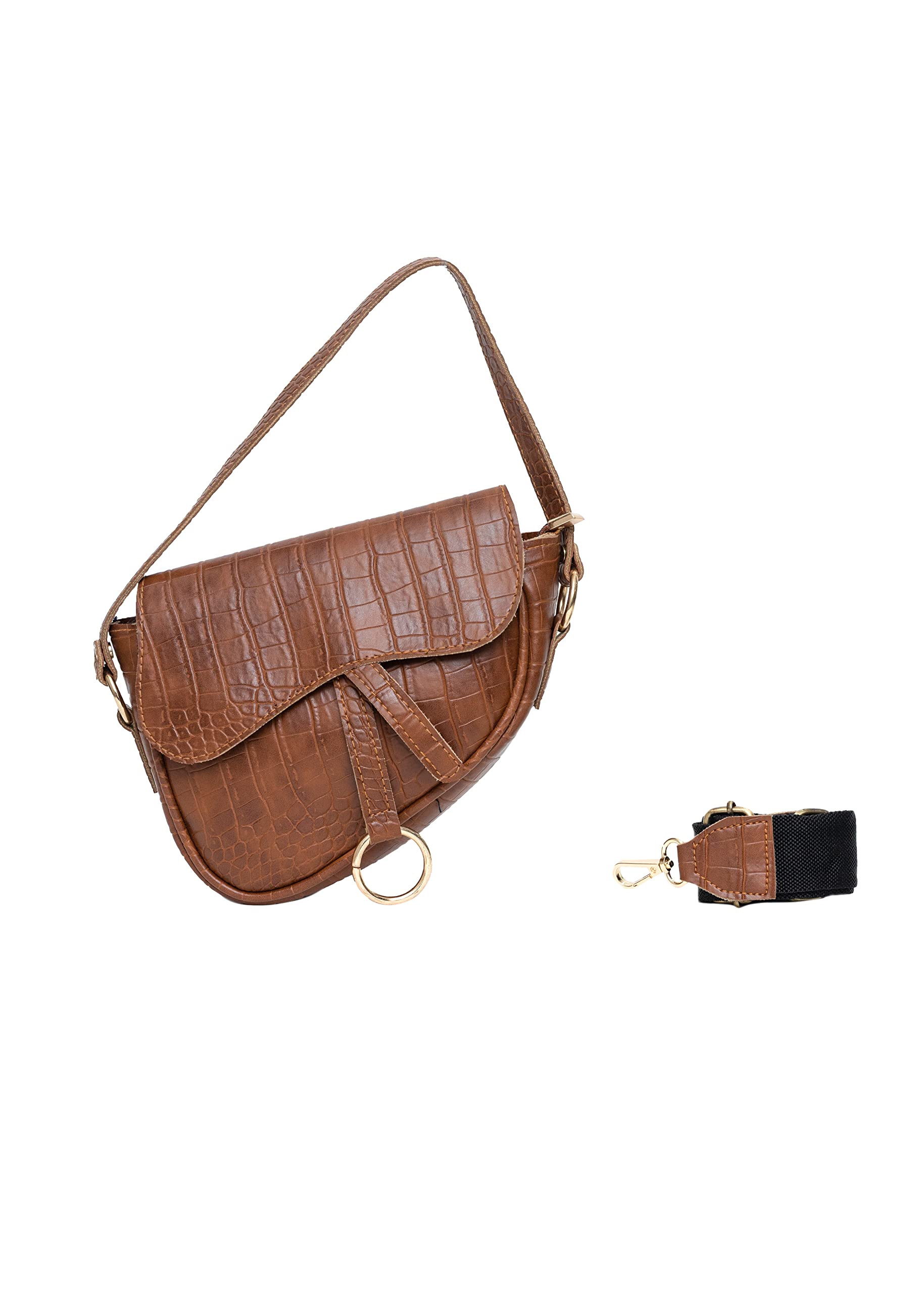 Donicy Curve shape croco sling bag (B0C6FHP8Z5) Amazon Price History, Amazon Price Tracker