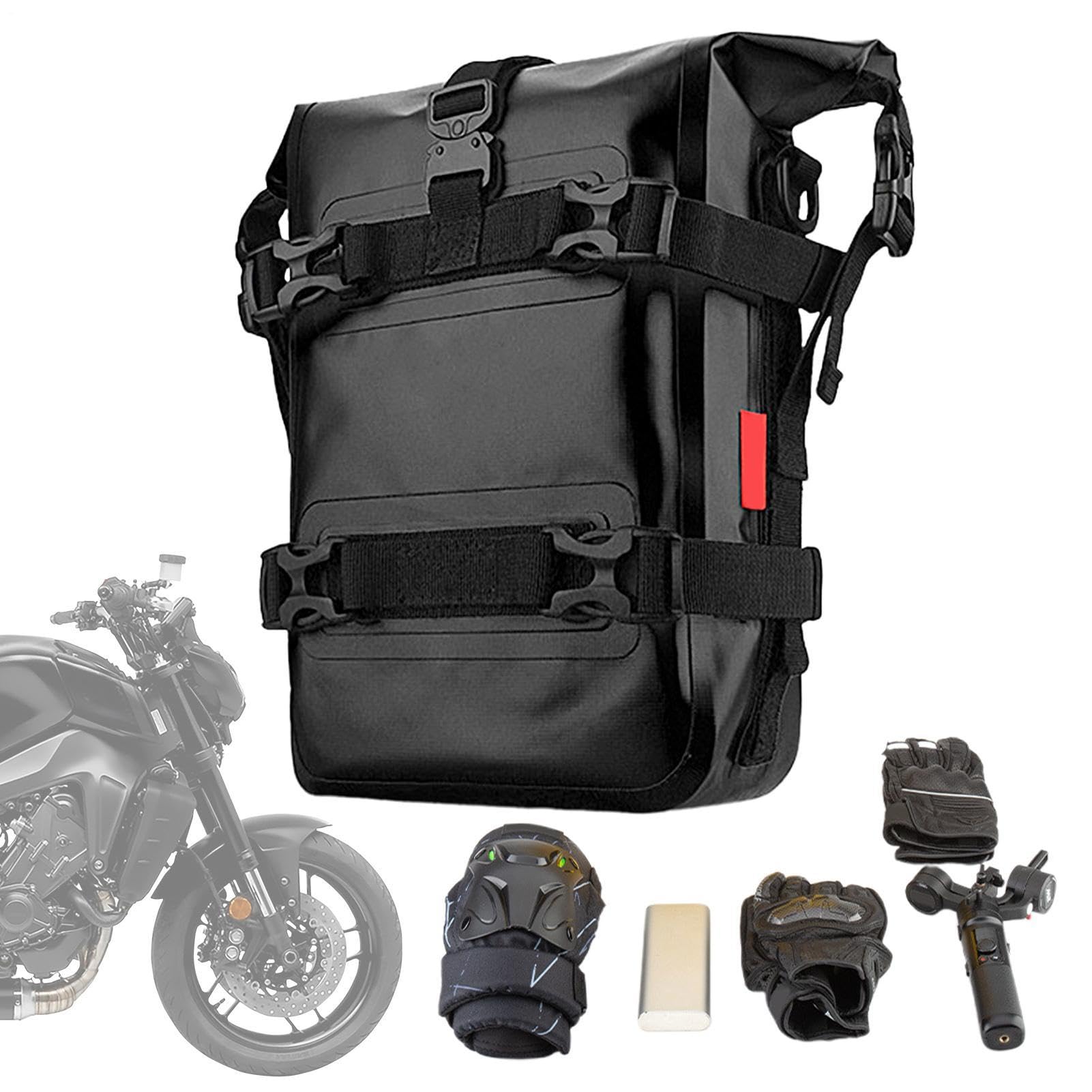 Borsa per paraurti motociclistica Casa per utensili - sacchetto di cornice di crash impermeabile, pacchetto di botte per moto | Riproduzione di bagagli laterali per guanti per occhiali da sole, access
