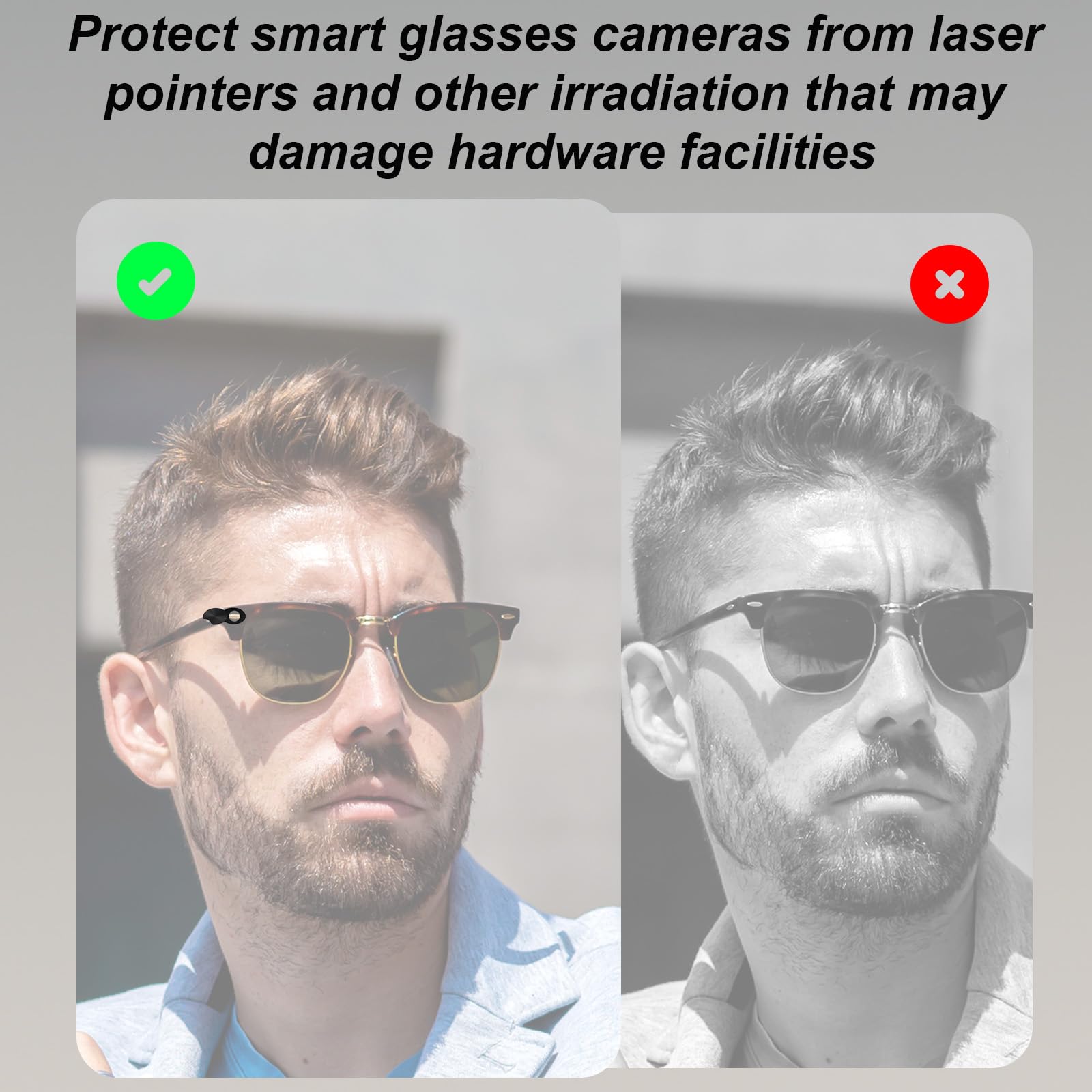 Occhiali Intelligenti Copri Privacy Luce LED per Meta, 3pz Ribaltabile Protettivo Otturatore Lente Camera con 6pz Adesivi Bloccanti Luce LED per Skyler Headliner