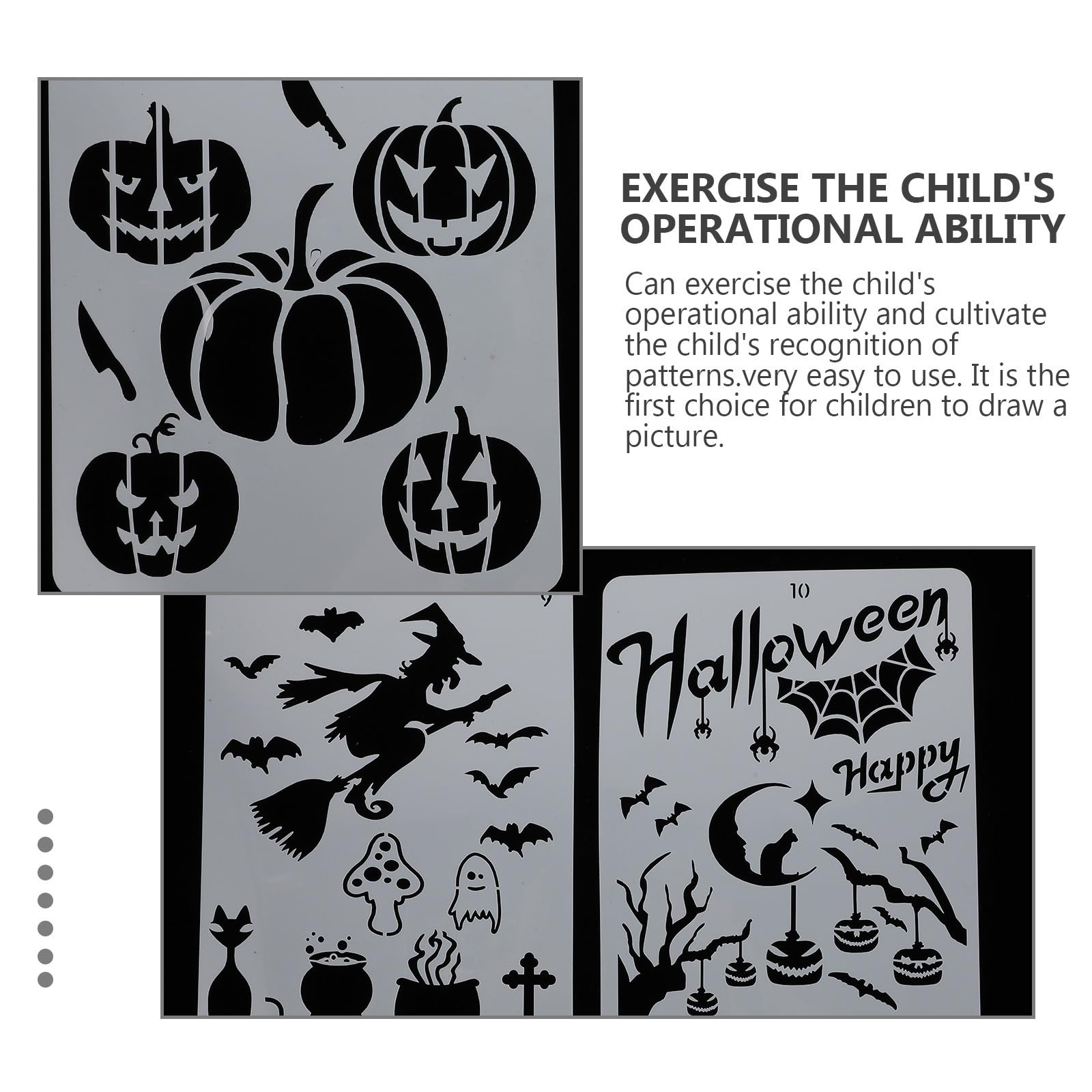 60 Stück Halloween Schablone für Pet Weiß, Selbstgemacht