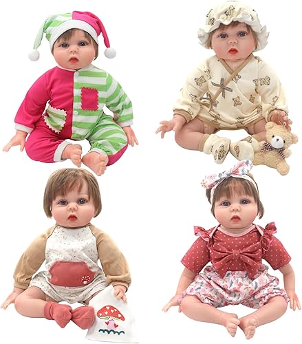 DC-BEAUTIFUL Juego de 6 ropa de muñeca para muñecas de 16 y 18 pulgadas, bonitos conjuntos de vestidos para niñas, ropa de muñeca hecha a mano para