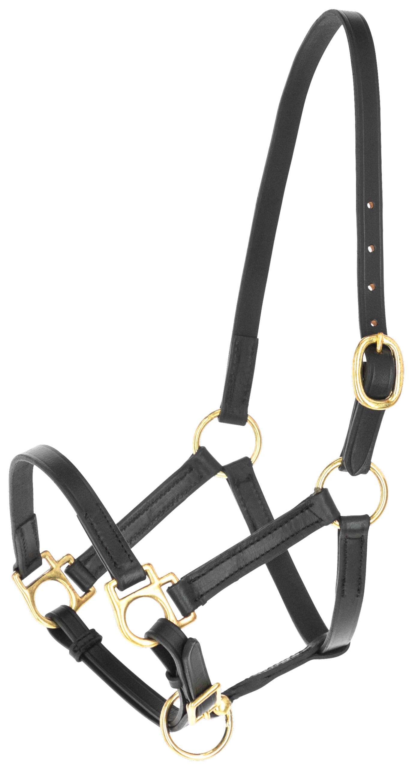 Ronzal KERBL Eco de cuero negro ajustable para caballos 5